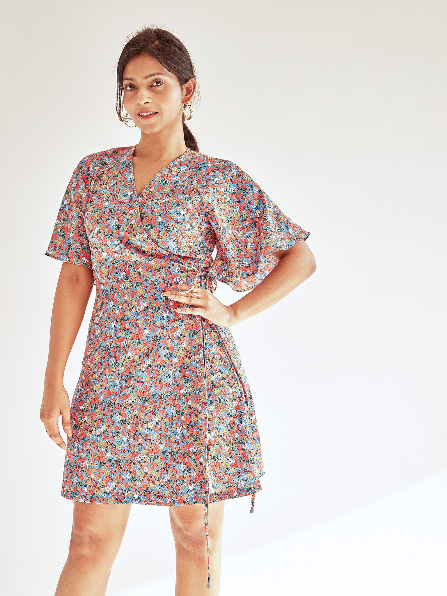 Azure Floral Wrap Dress
Azure Floral Wrap Dress