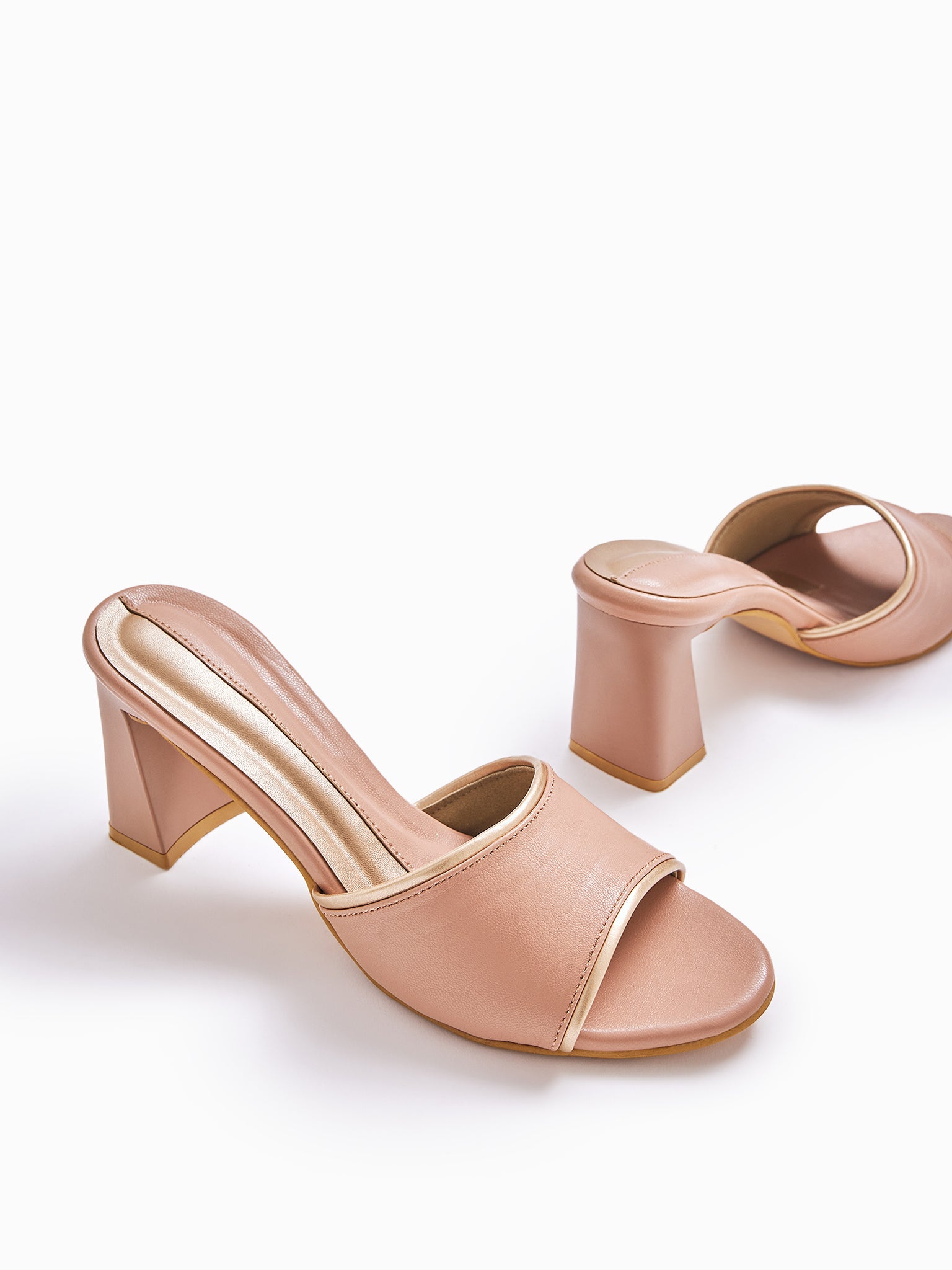Blush & Gold Piping Block Heels
Blush & Gold Piping Block Heels