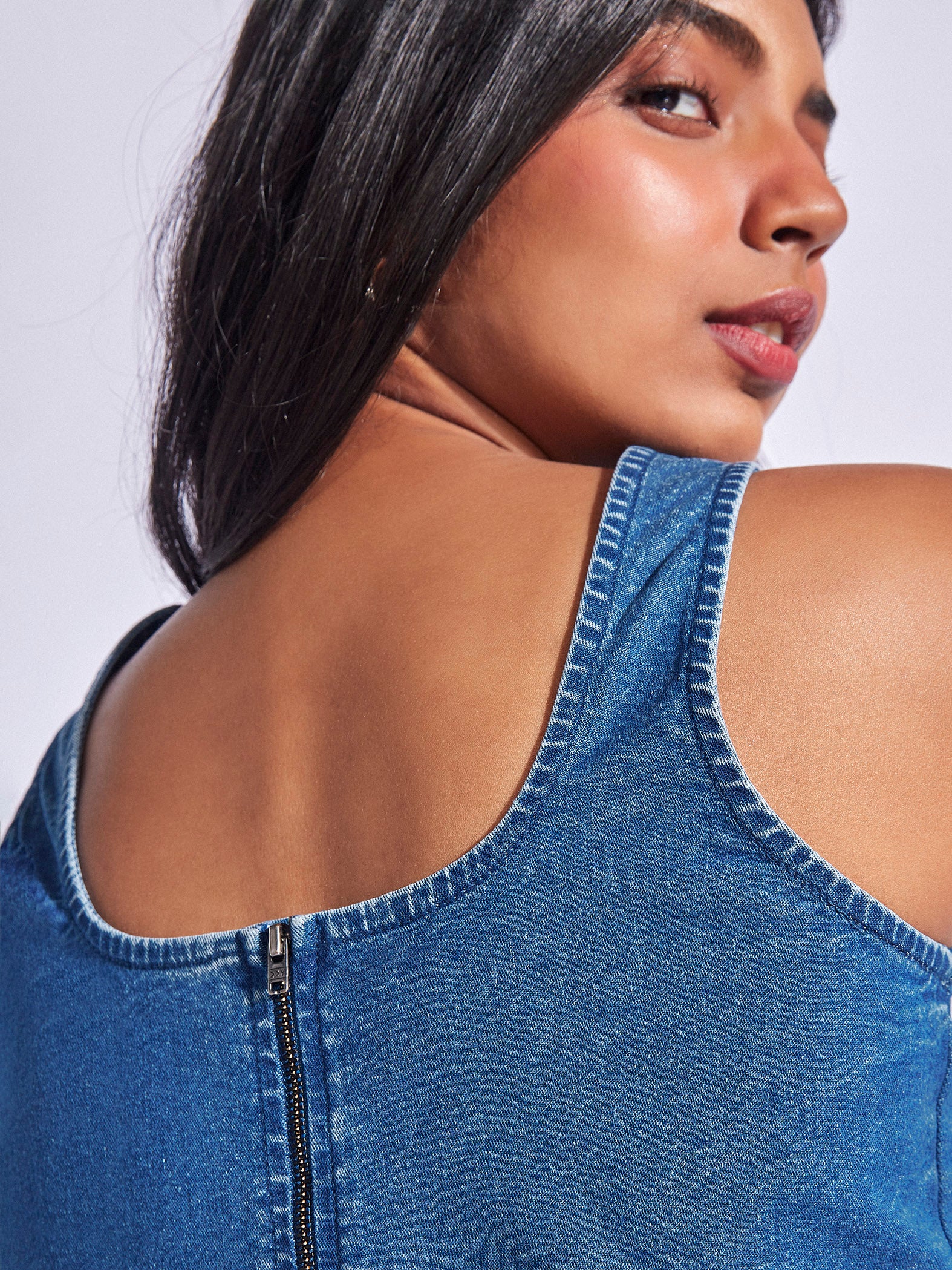 Denim Corset Tank