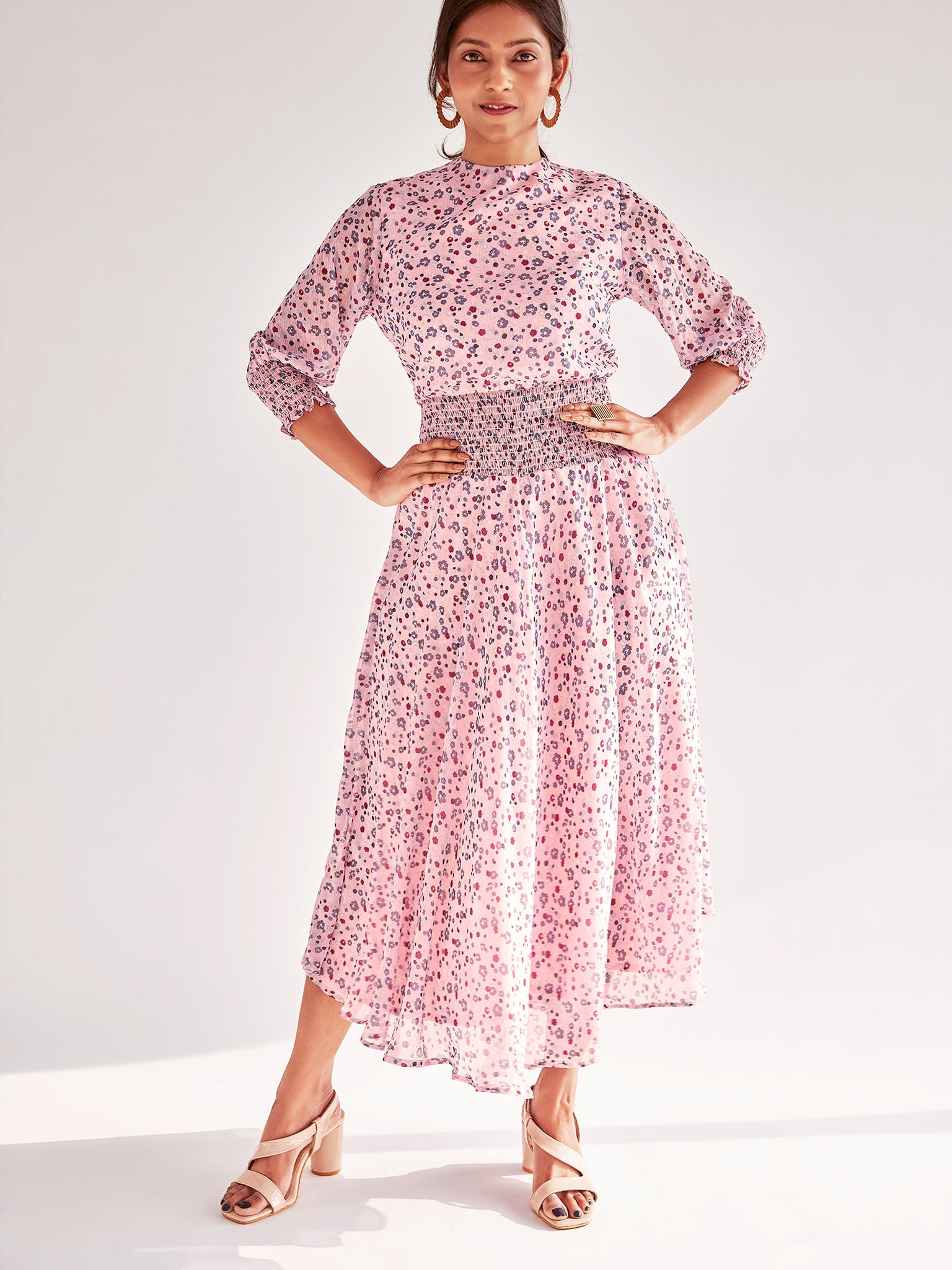 Floral Georgette Smocked Midi
Floral Georgette Smocked Midi