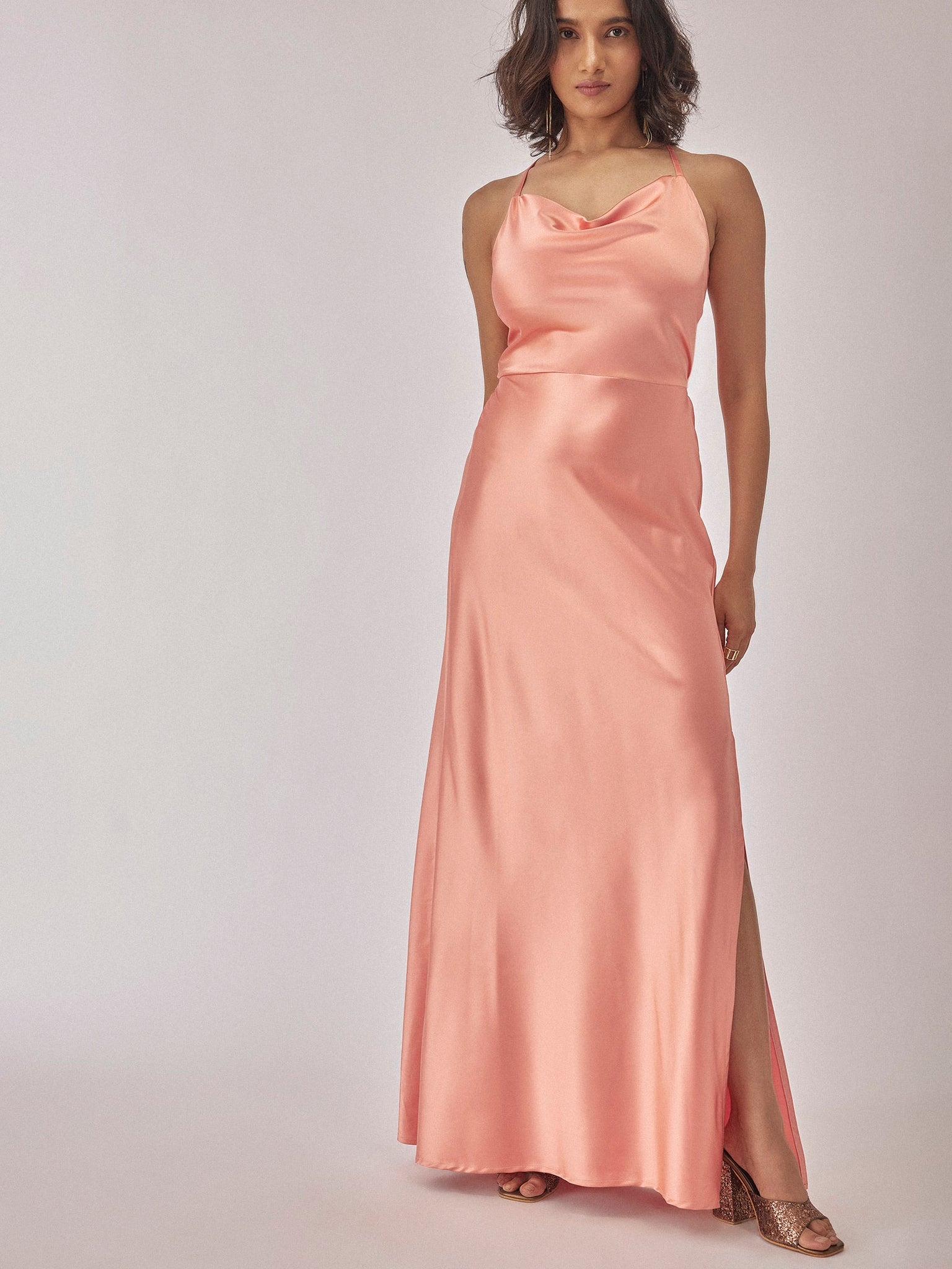 Light Coral Satin Maxi
Light Coral Satin Maxi