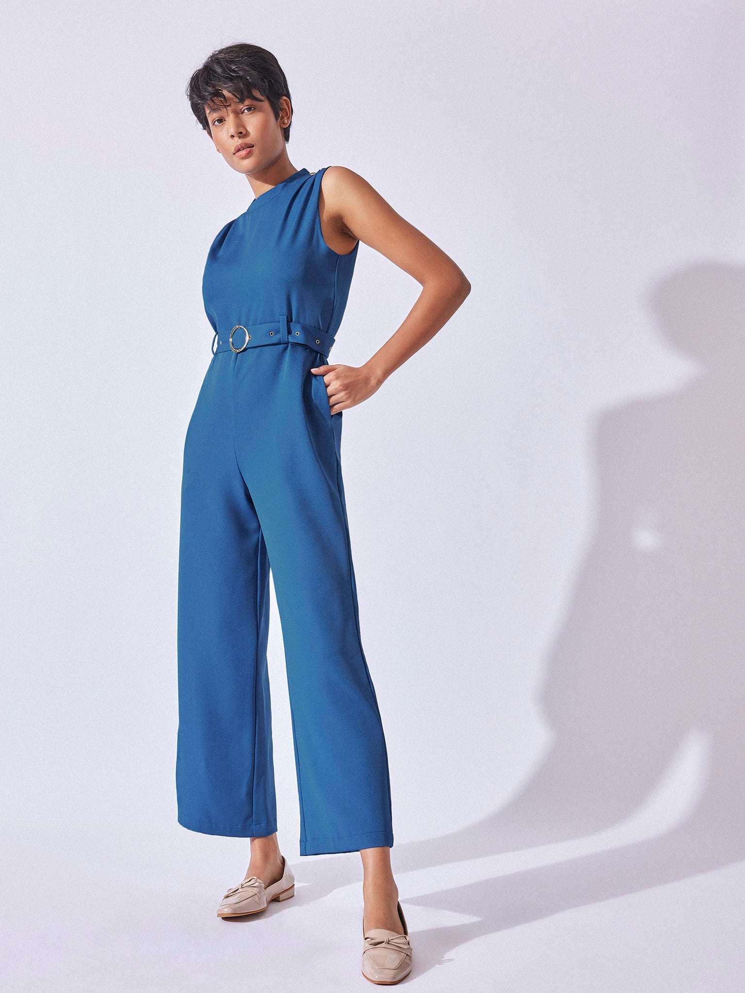 Prussian Crepe Belted Jumpsuit
Prussian Crepe Belted Jumpsuit