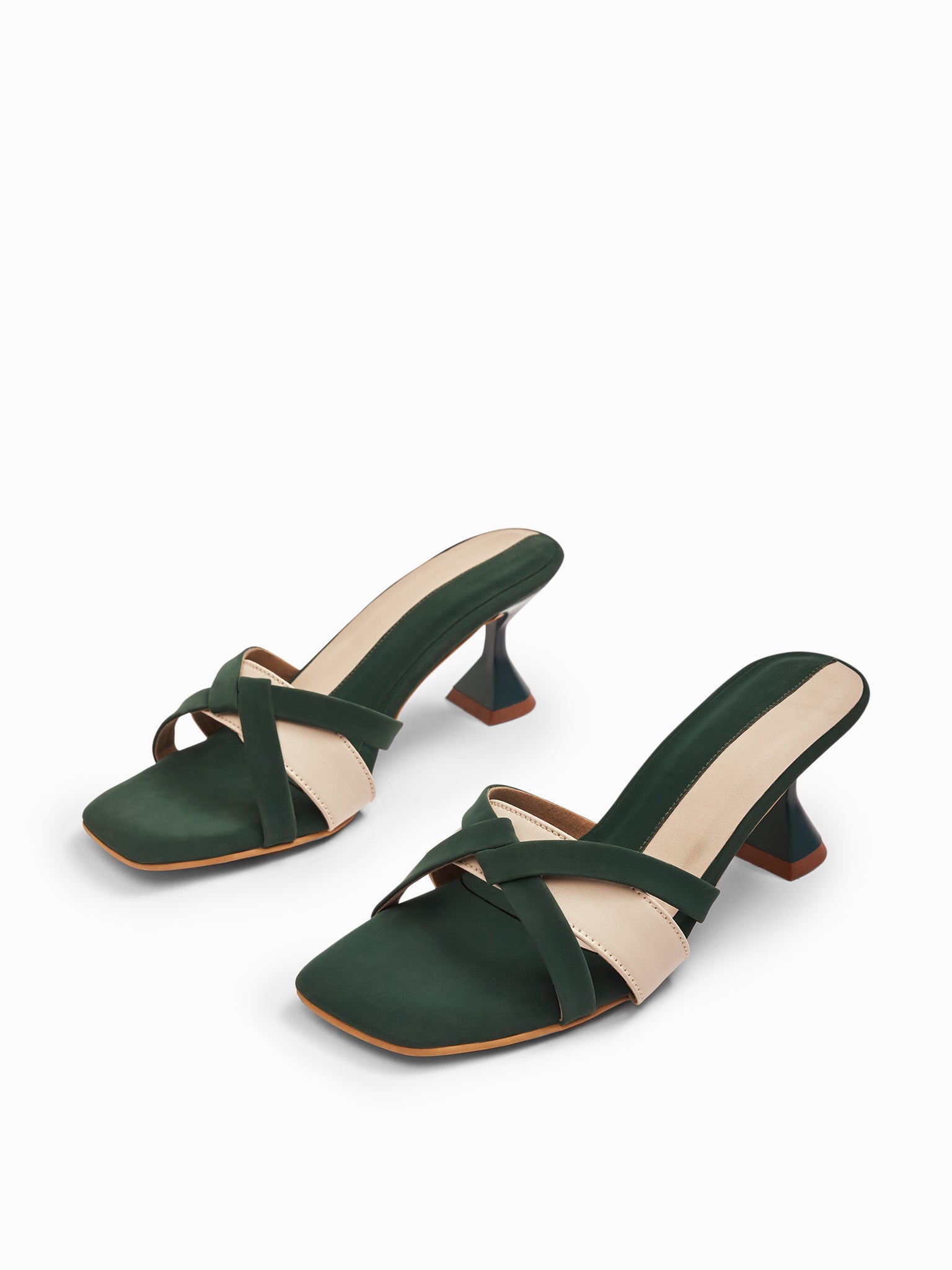 Emerald & Cream Spool Heels
Emerald & Cream Spool Heels