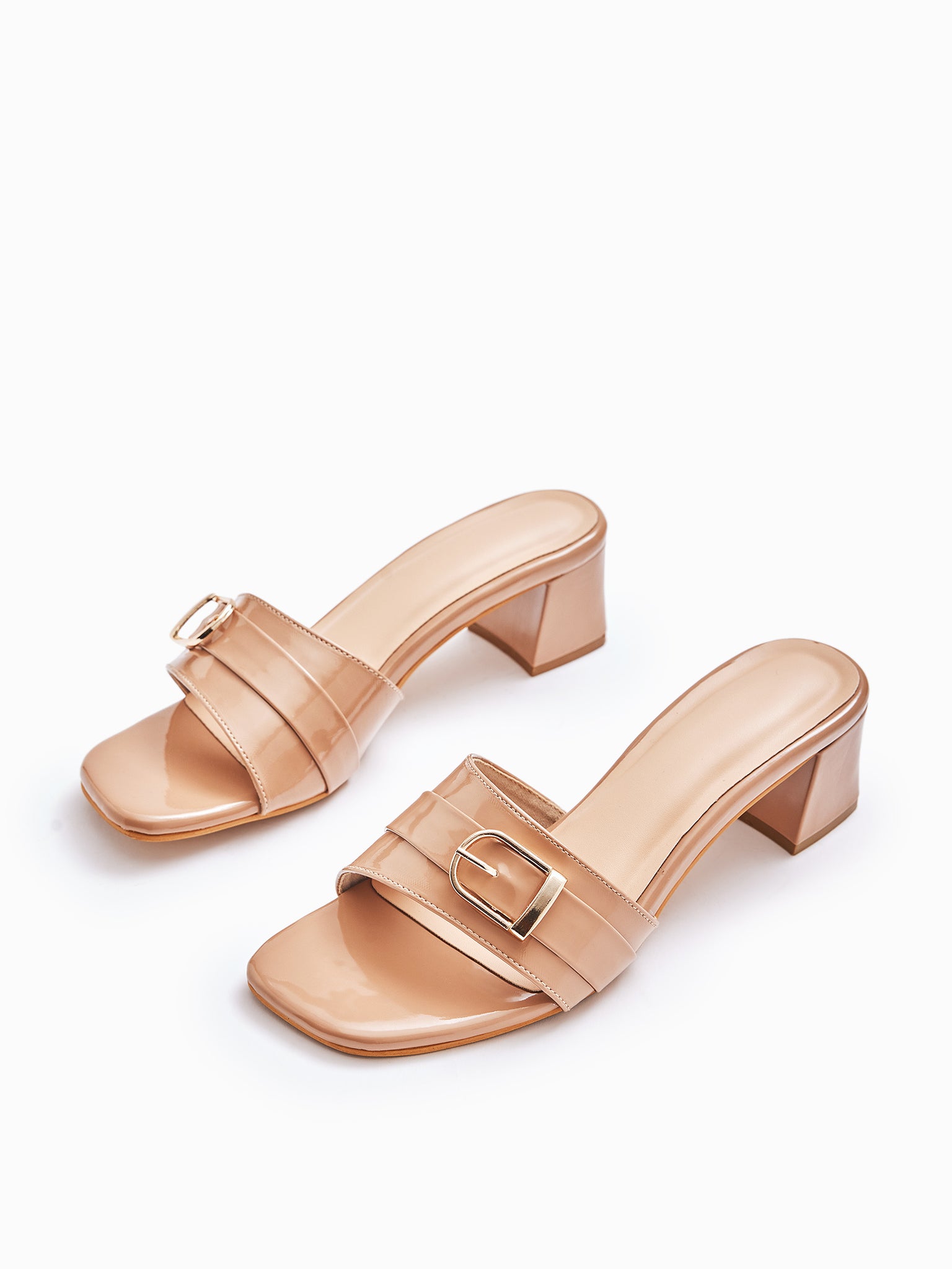 Beige Buckle Strap Block Heels
Beige Buckle Strap Block Heels