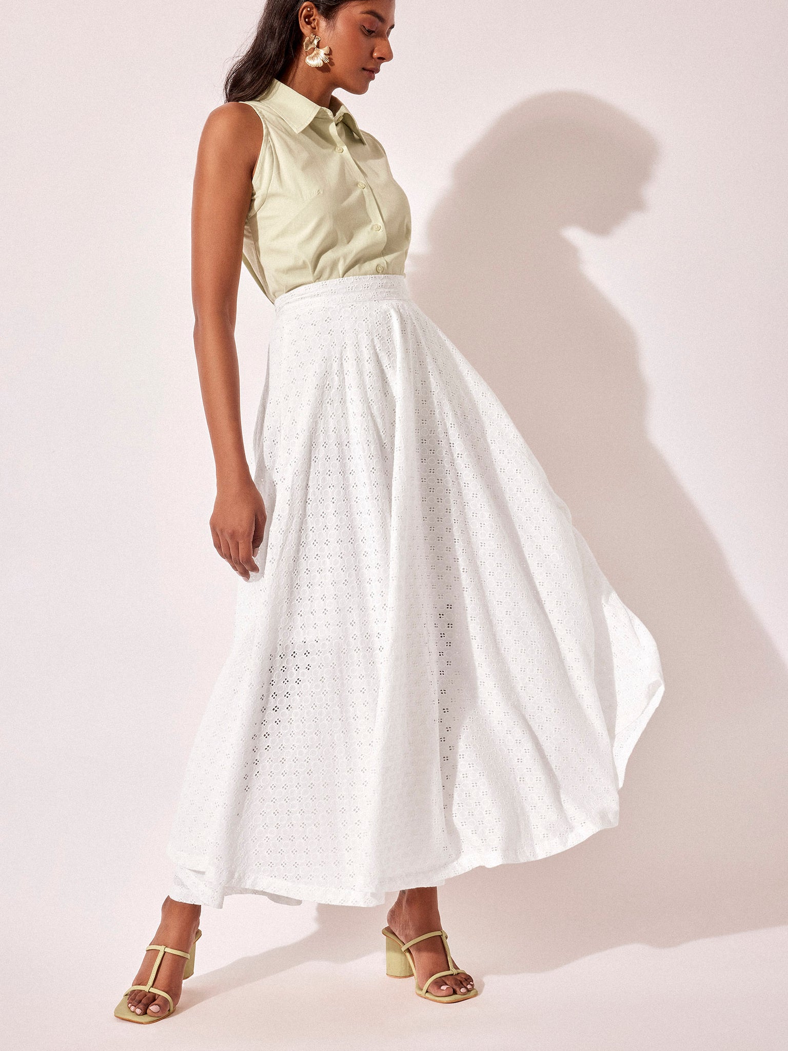 White Cotton Schiffli Skirt
White Cotton Schiffli Skirt
