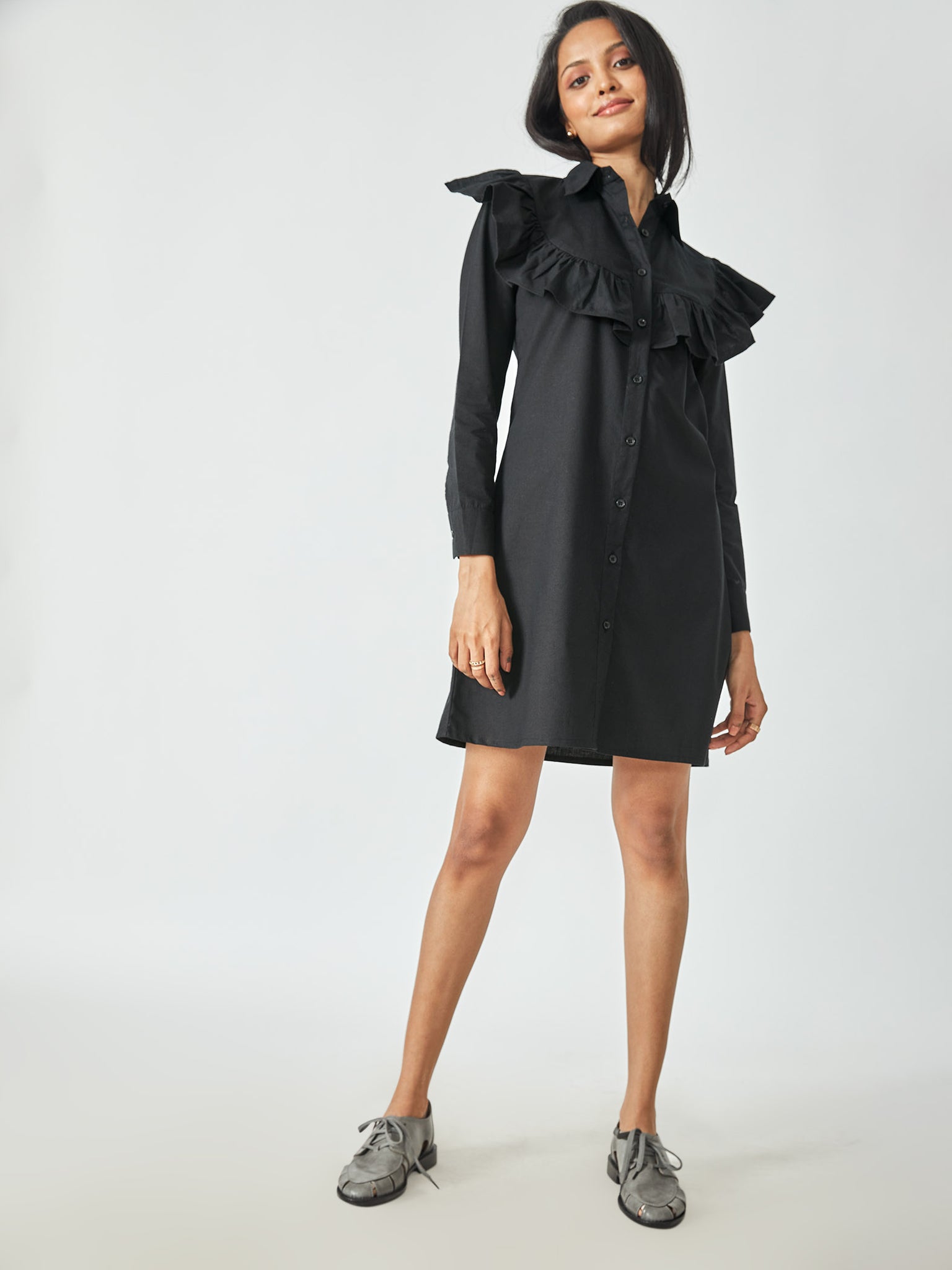 Black Ruffle Full Sleeve Dress
Black Ruffle Full Sleeve Dress