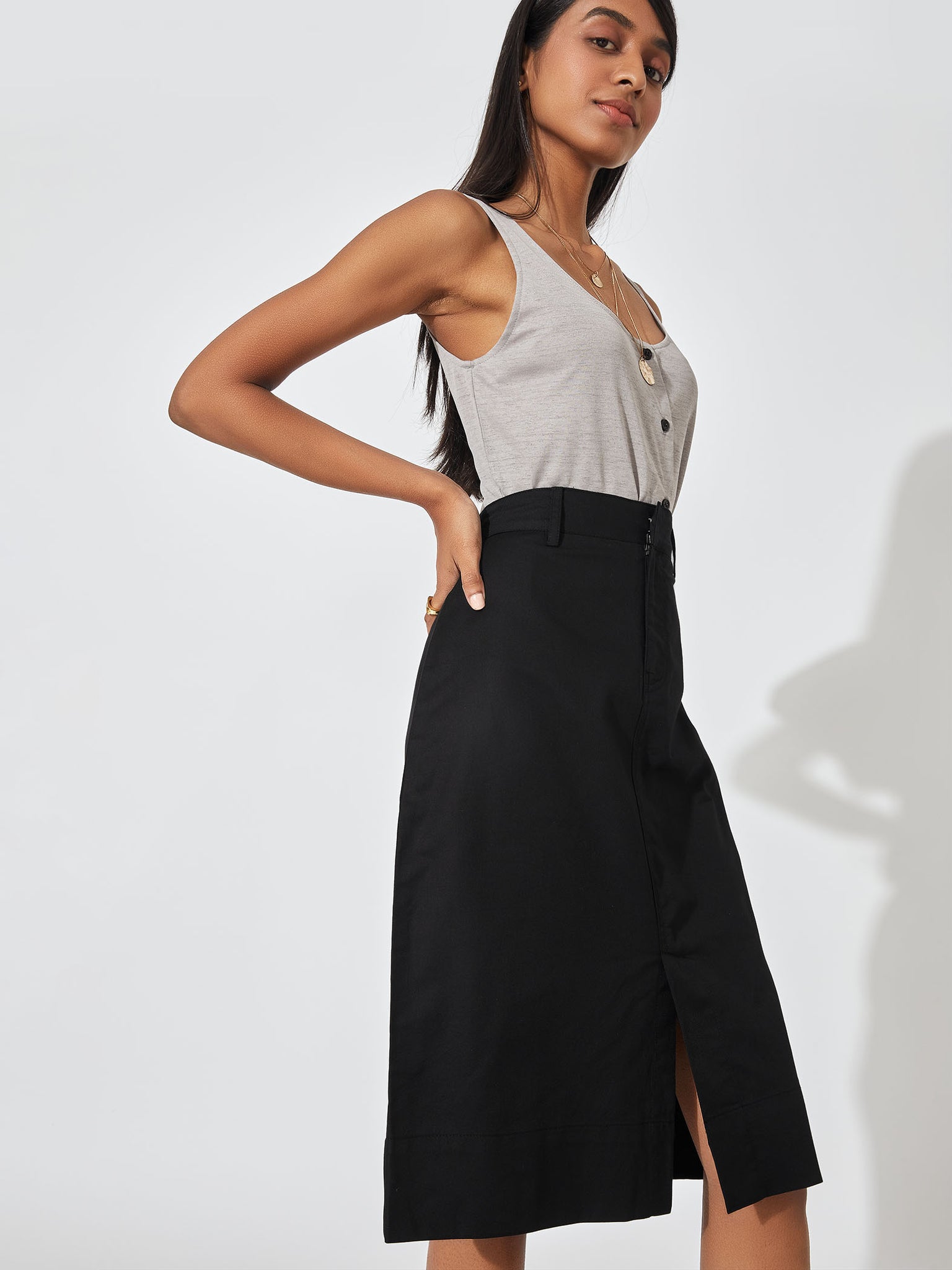 Black Self Tie Pencil Skirt
Black Self Tie Pencil Skirt