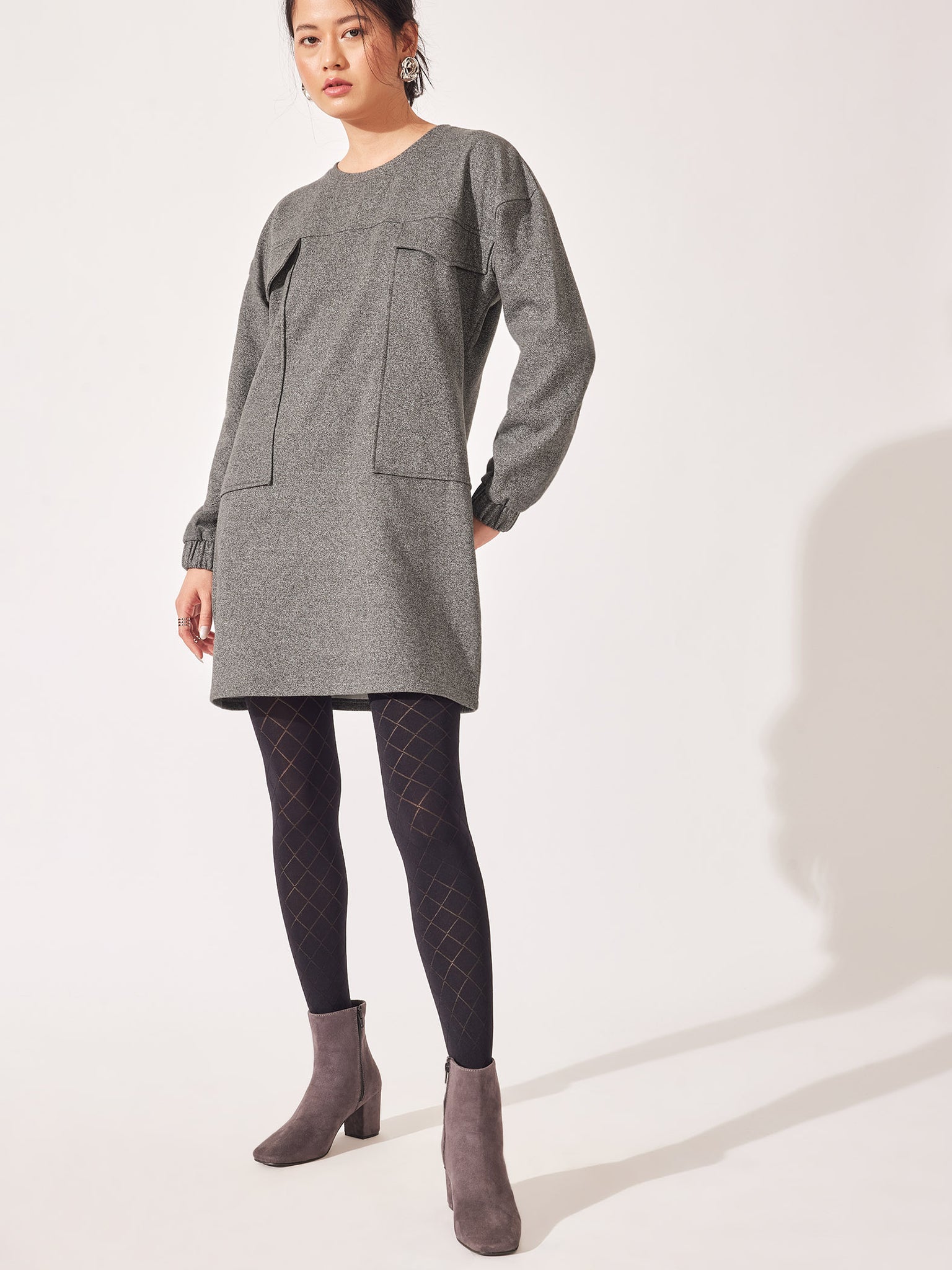 Charcoal Flap Pocket Dress
Charcoal Flap Pocket Dress