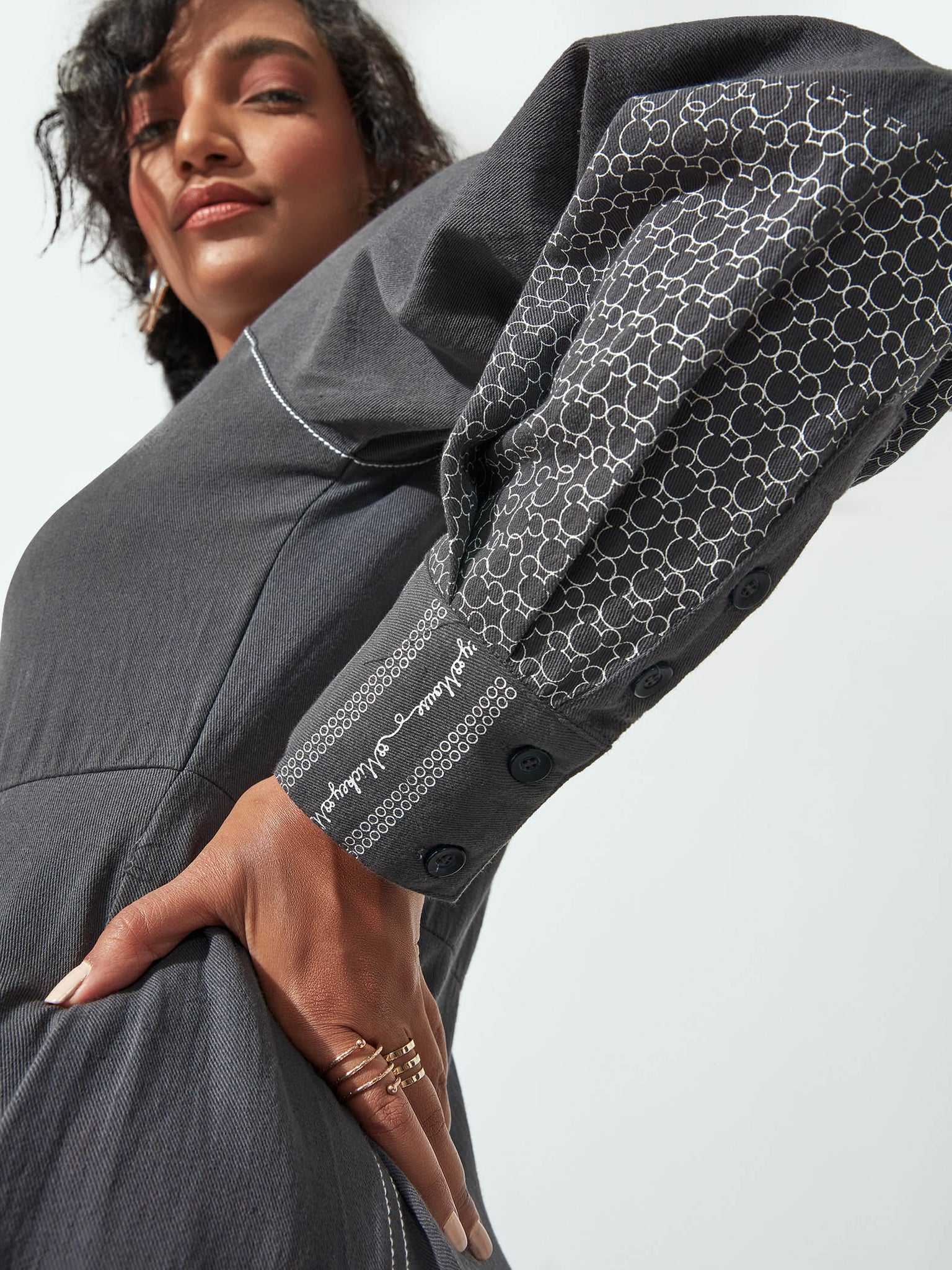 Charcoal Mickey Print Dress by Disney
Charcoal Mickey Print Dress by Disney