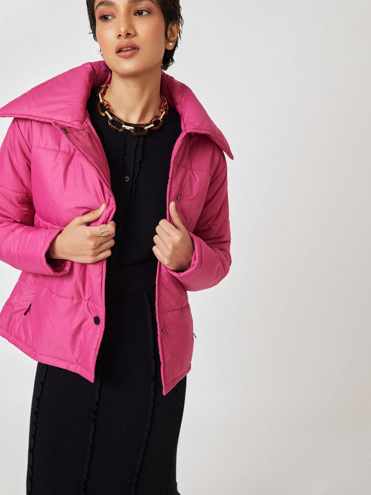 Cherry Oversized Puffer Jacket 
Cherry Oversized Puffer Jacket