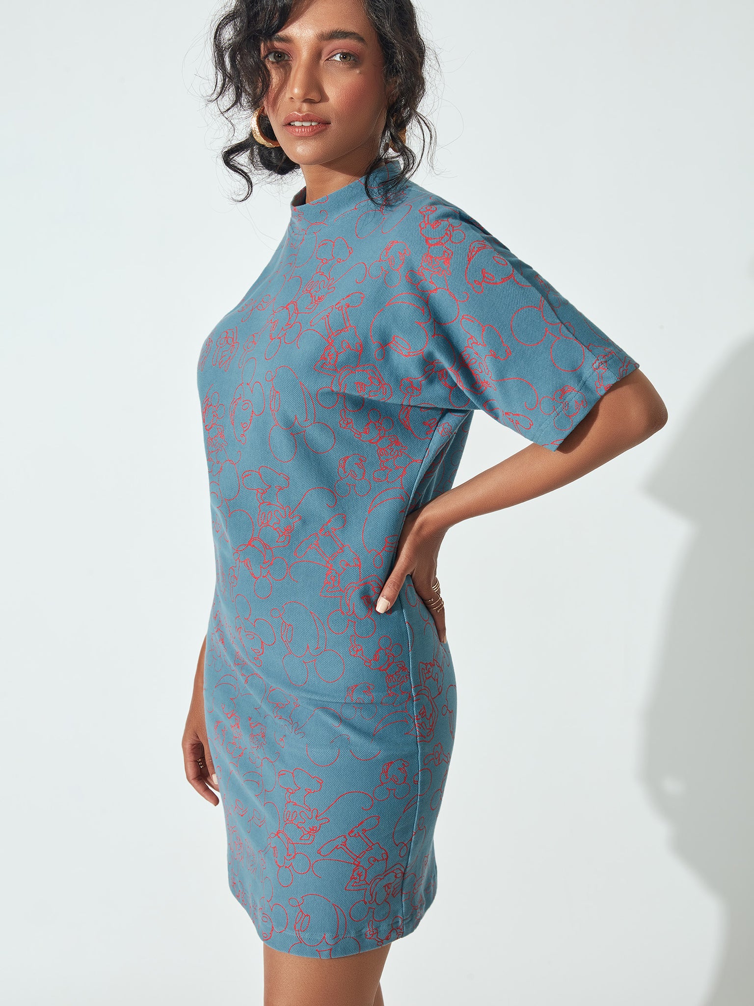 Contrast Mickey Print Dress by Disney
Contrast Mickey Print Dress by Disney