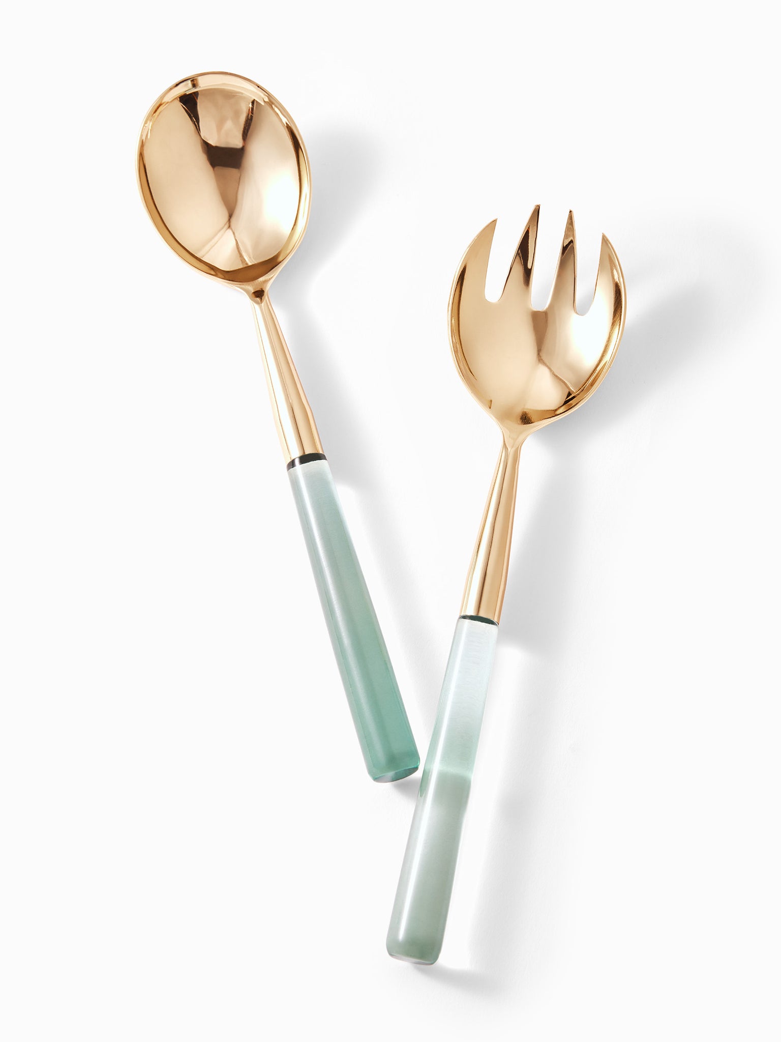 Gold & Acrylic Salad Servers
Gold & Acrylic Salad Servers