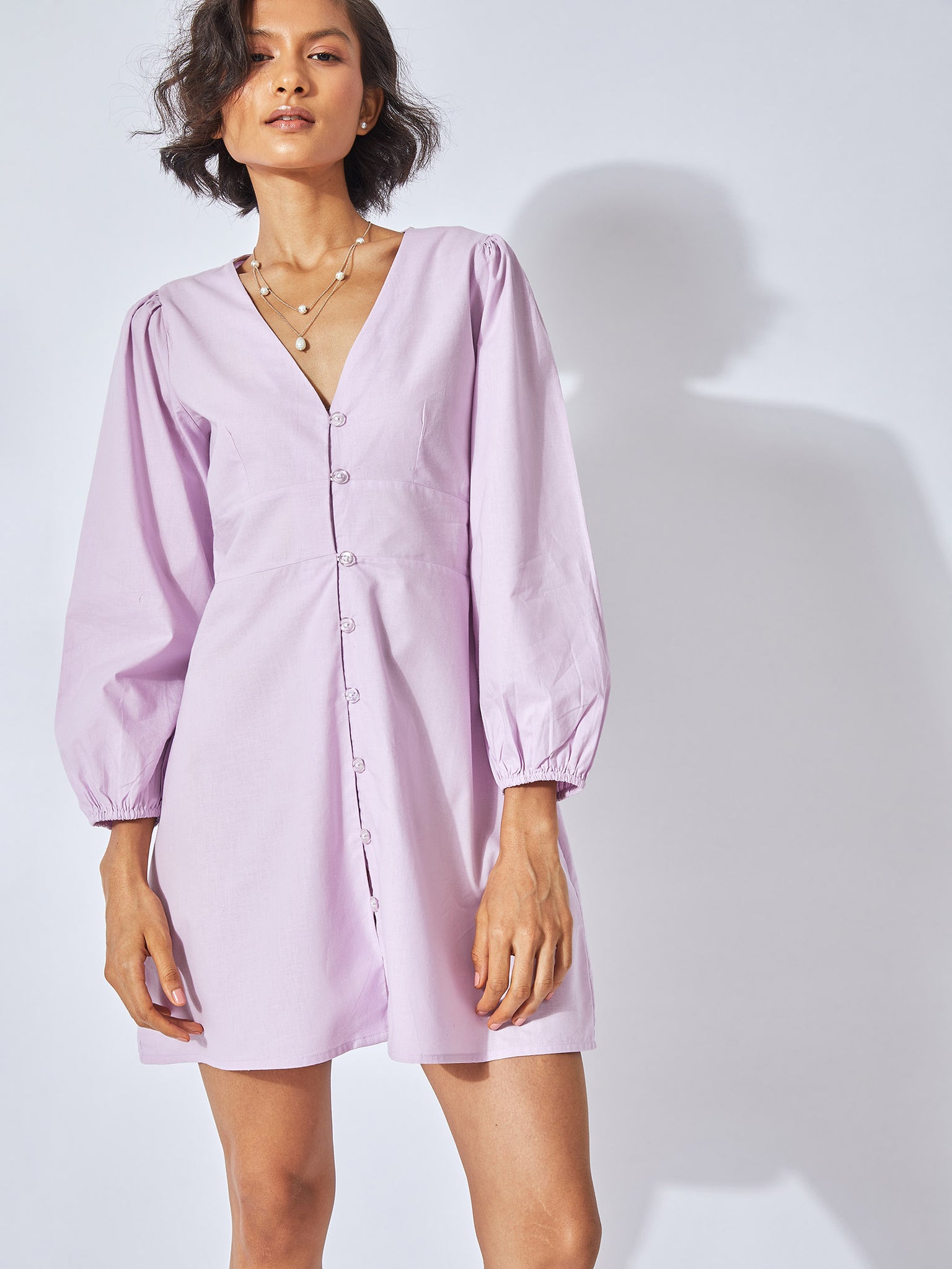 Lilac V Neck Shift Dress
Lilac V Neck Shift Dress