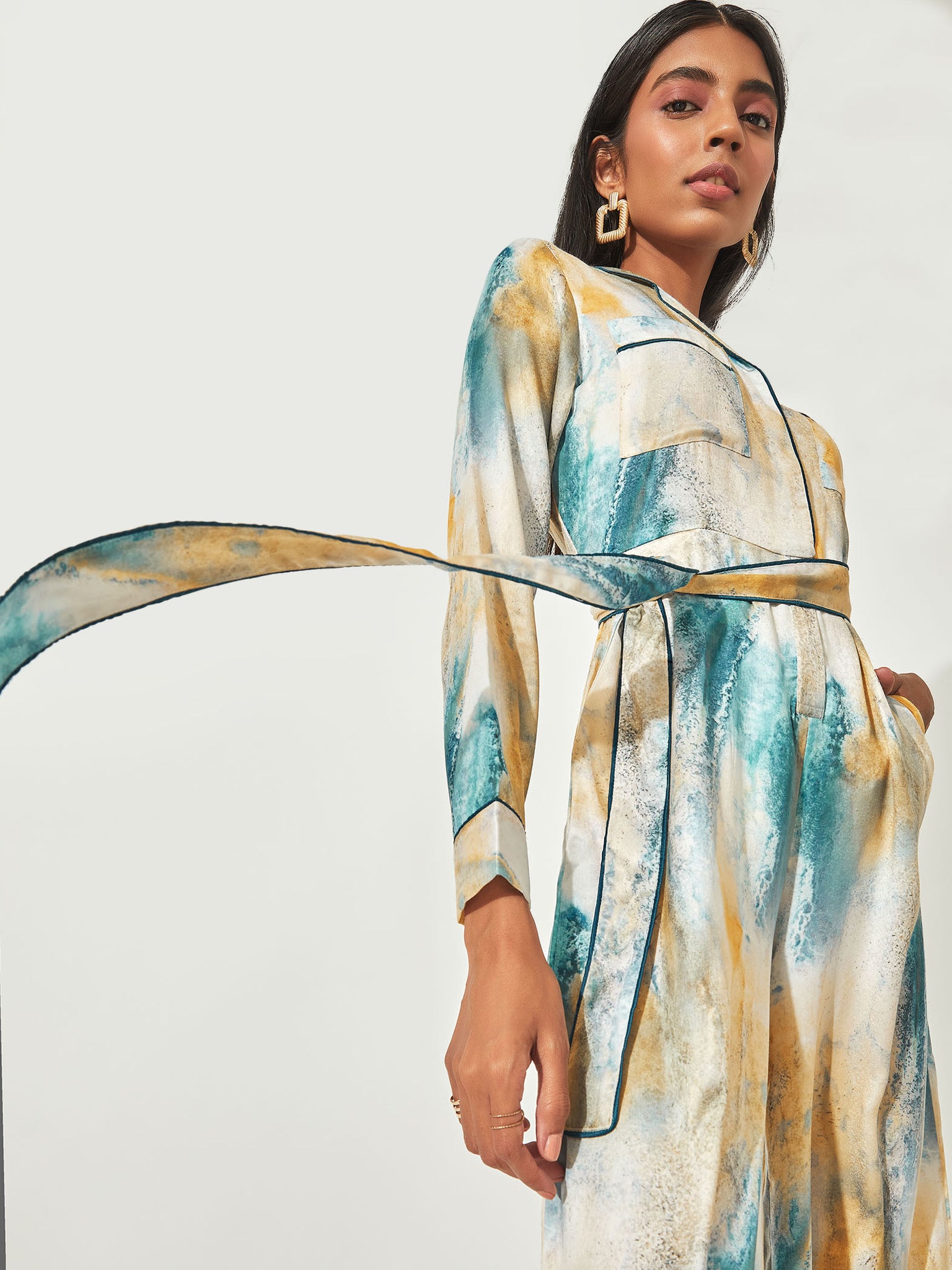 Marble Print Flare Jumpsuit
Marble Print Flare Jumpsuit