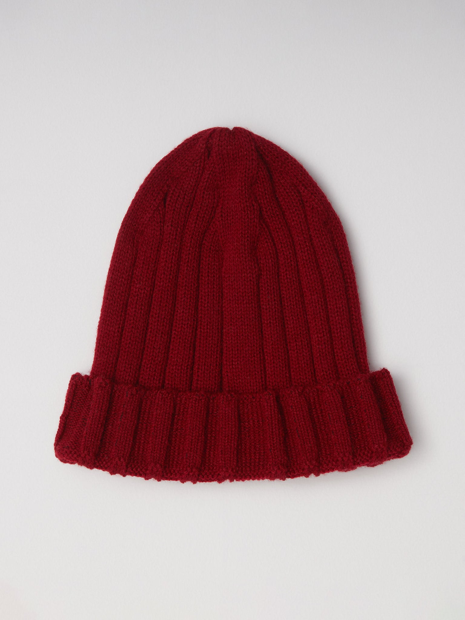 Maroon Ribbed Beanie