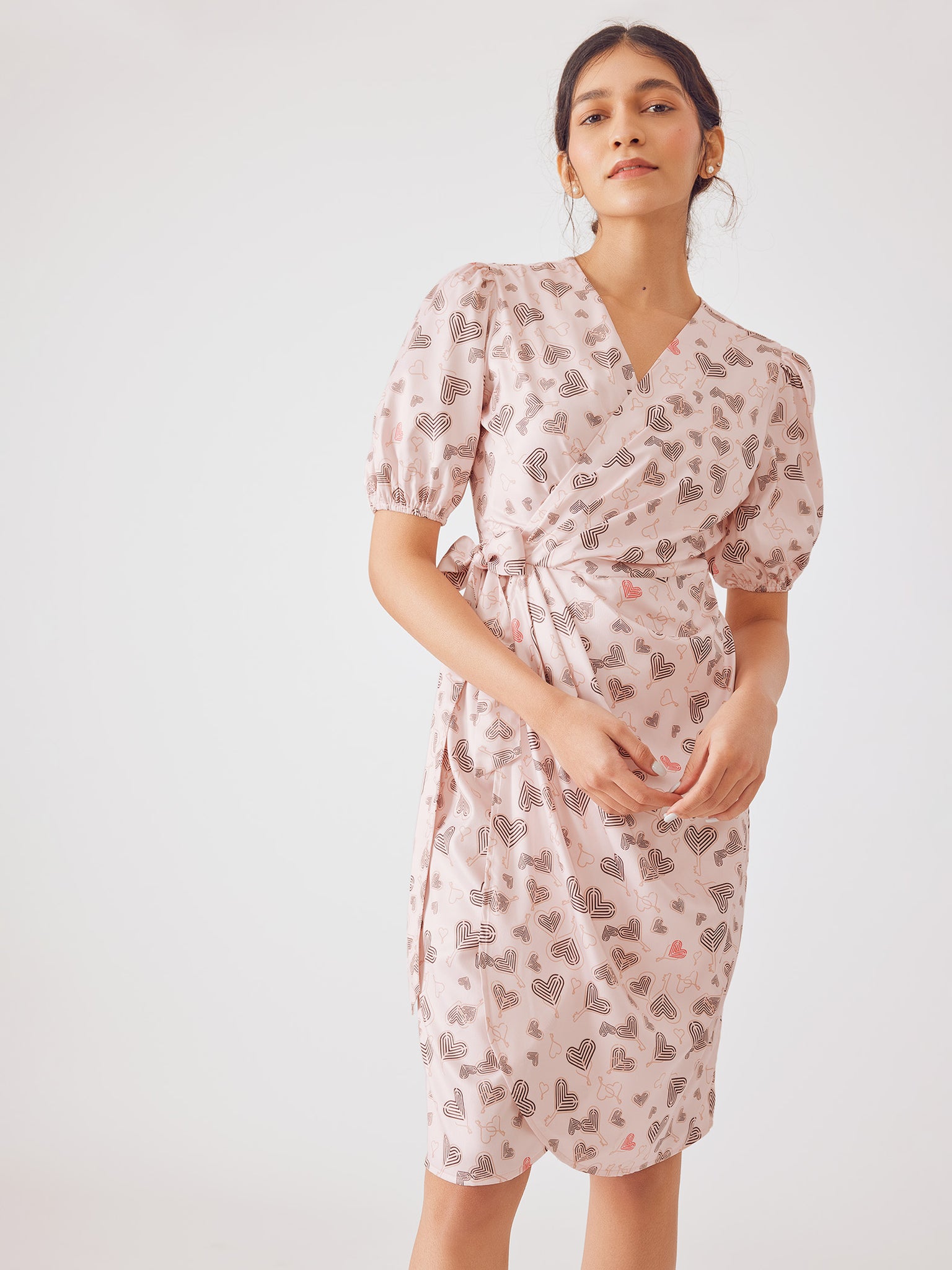 Monogram Key Print Wrap Dress
Monogram Key Print Wrap Dress