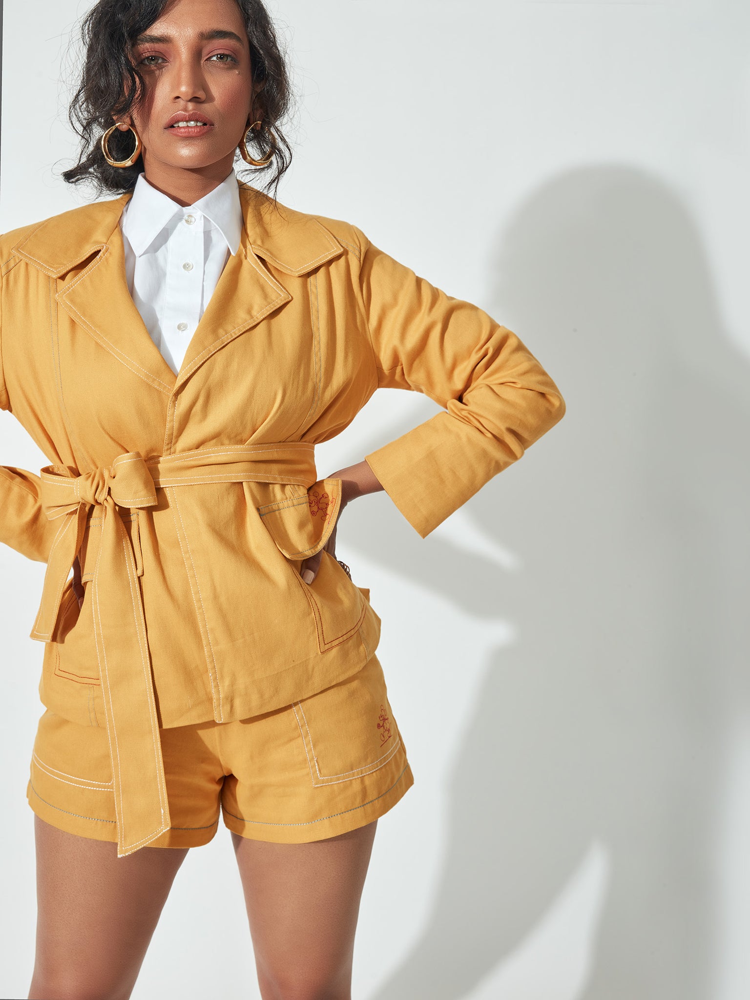 Mustard Topstitch Lapel Collar Jacket by Disney
Mustard Topstitch Lapel Collar Jacket by Disney