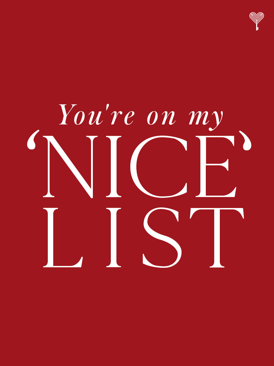 You're On My 'Nice' List Gift Card by The Label Life Buy Virtual E