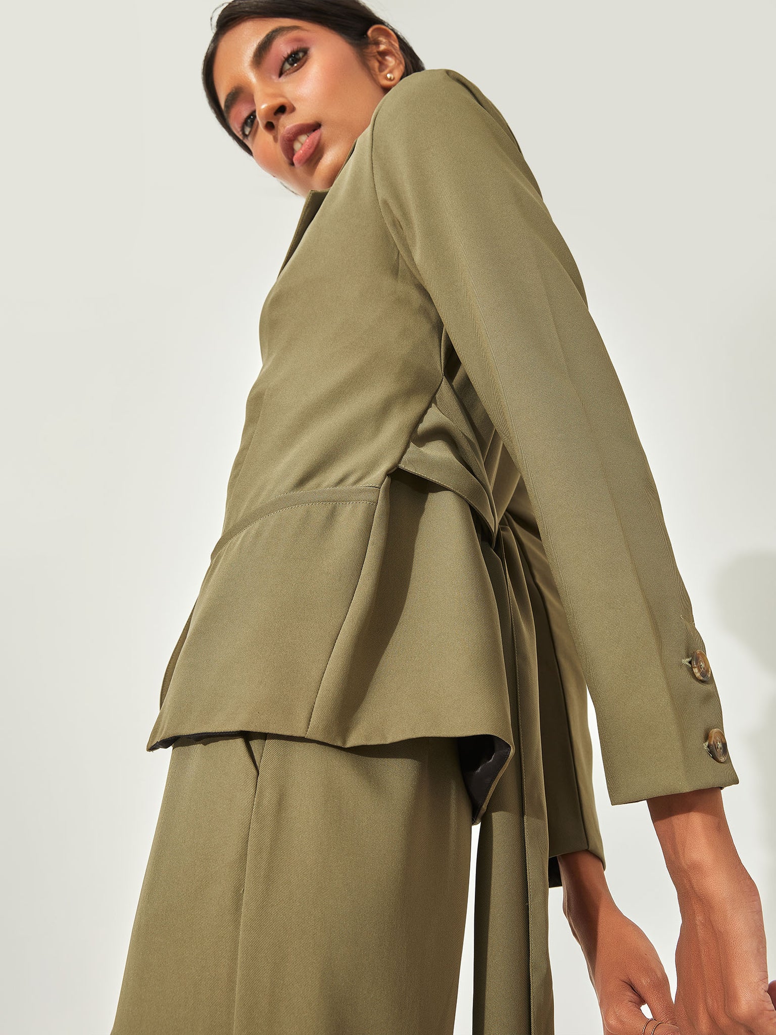 Olive Tie Up Blazer Top
Olive Tie Up Blazer Top