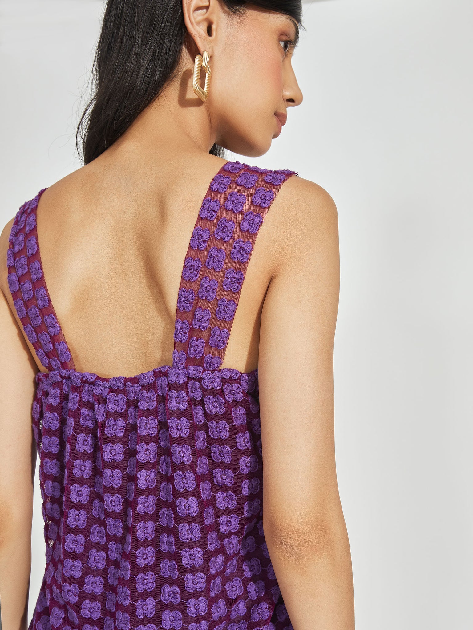 Purple Embroidered Cami
Purple Embroidered Cami