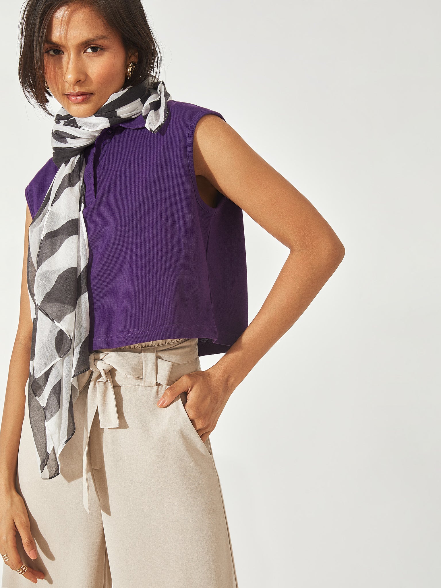 Purple Extended Sleeve Top 
Purple Extended Sleeve Top