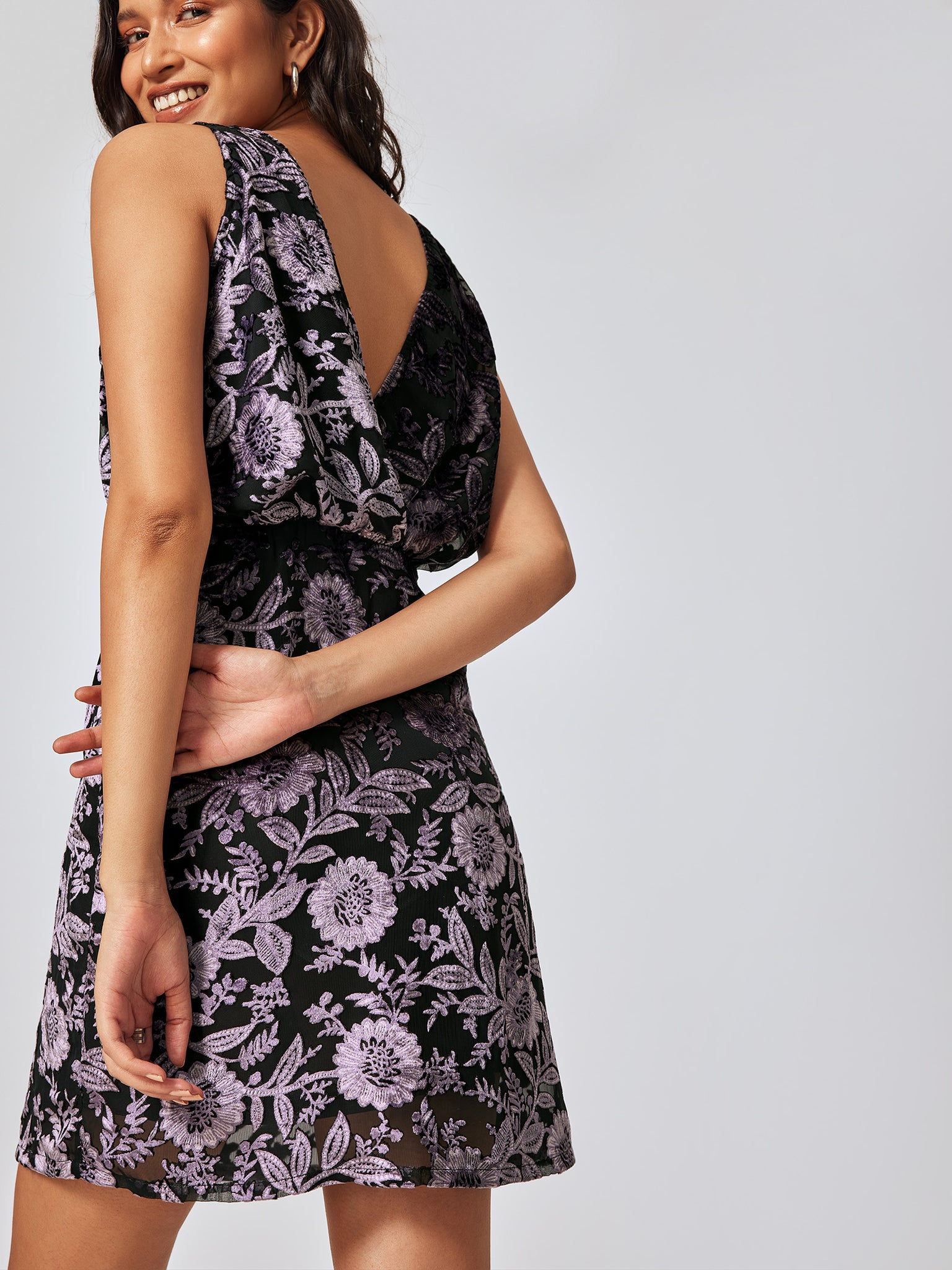 Purple Velvet Back Cowl Dress
Purple Velvet Back Cowl Dress