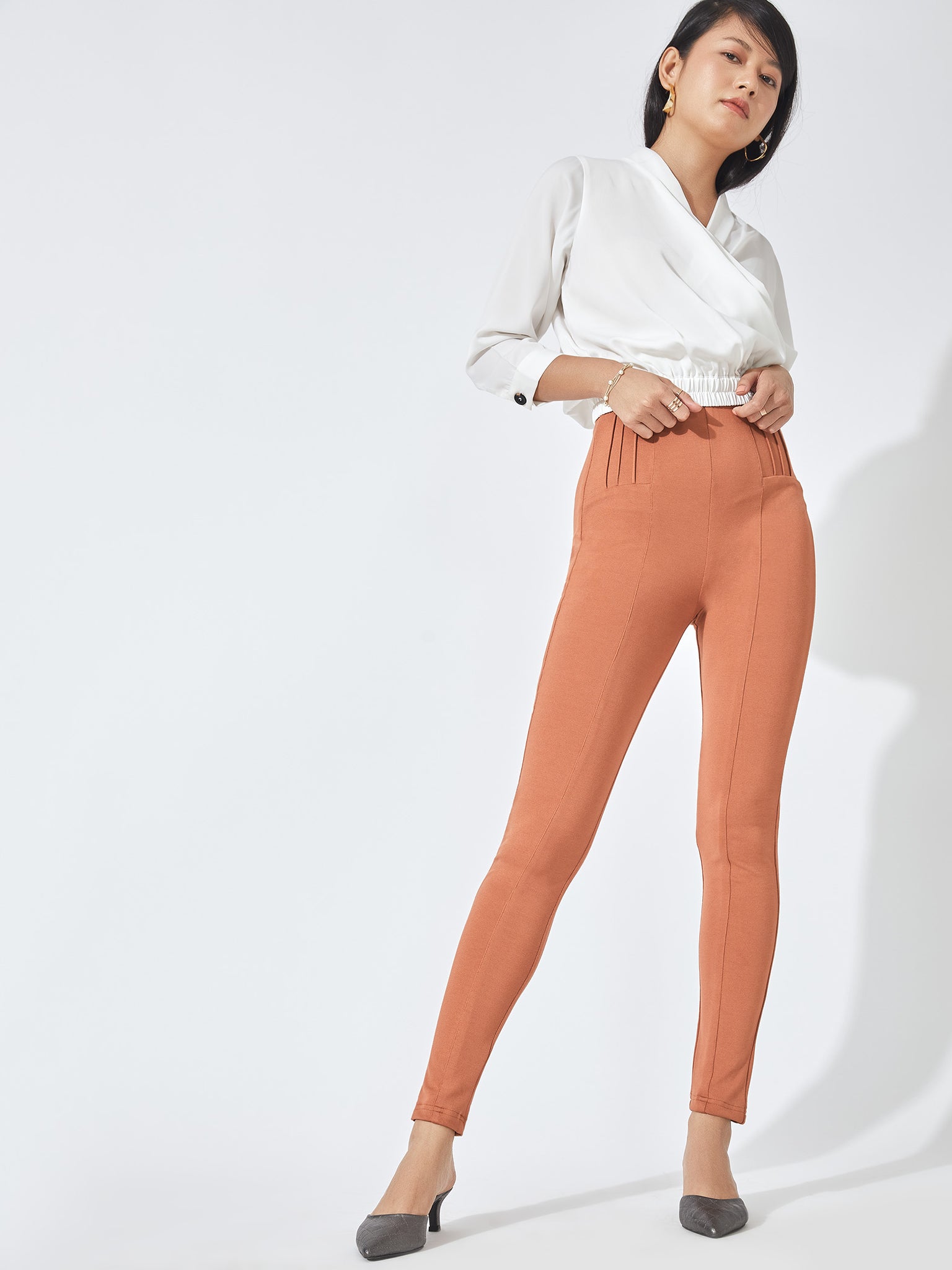 Rust Pintuck Leggings
Rust Pintuck Leggings