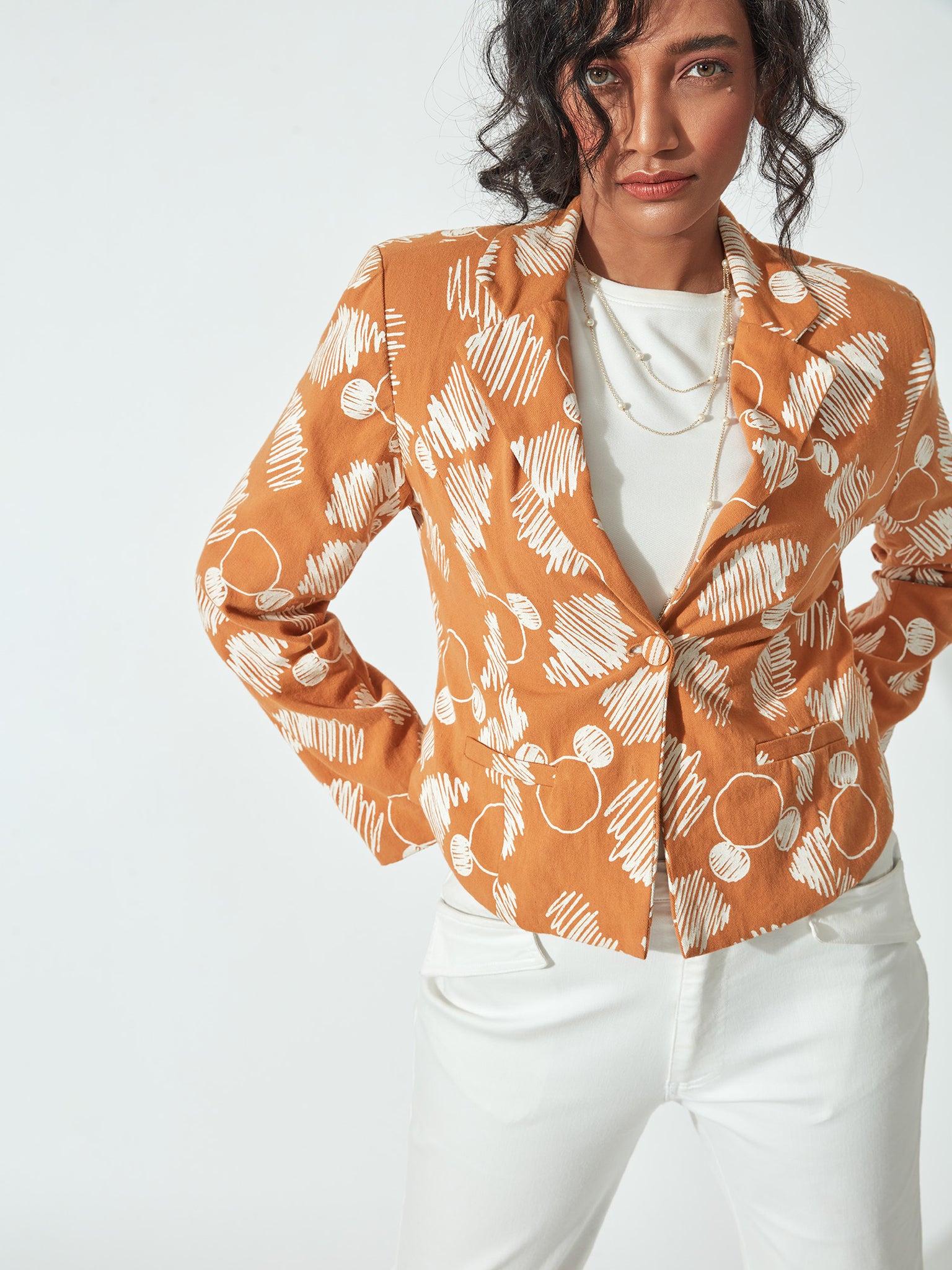 Rust Scribbly Mickey Blazer by Disney
Rust Scribbly Mickey Blazer by Disney