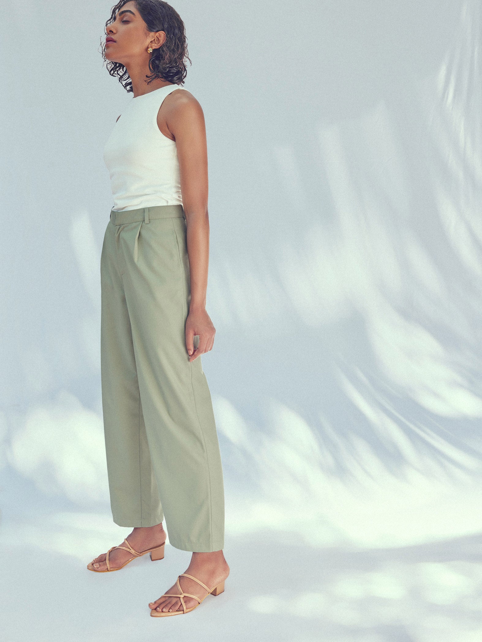 Sage Straight Fit Trousers