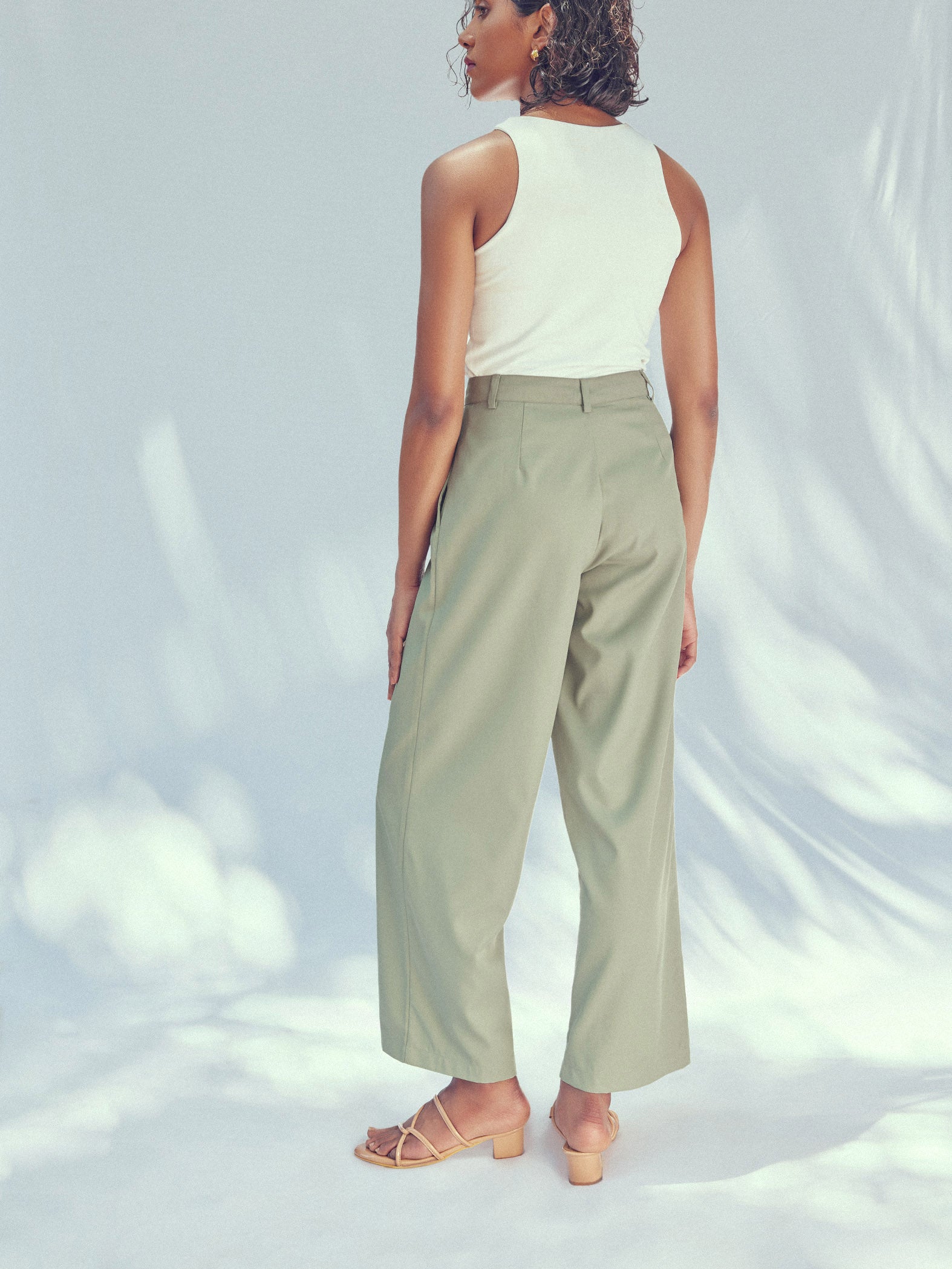 Sage Straight Fit Trousers