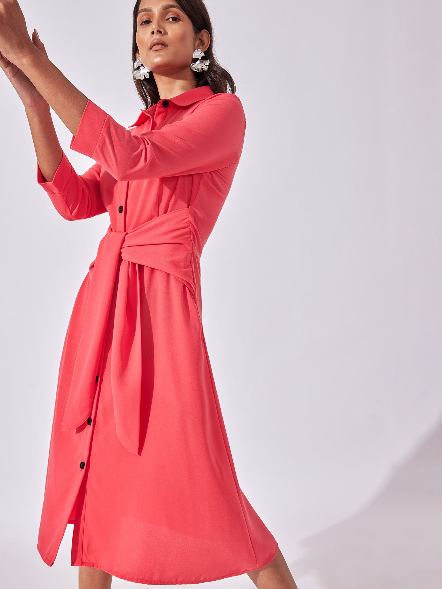 Strawberry Front Tie Shirt Dress
Strawberry Front Tie Shirt Dress