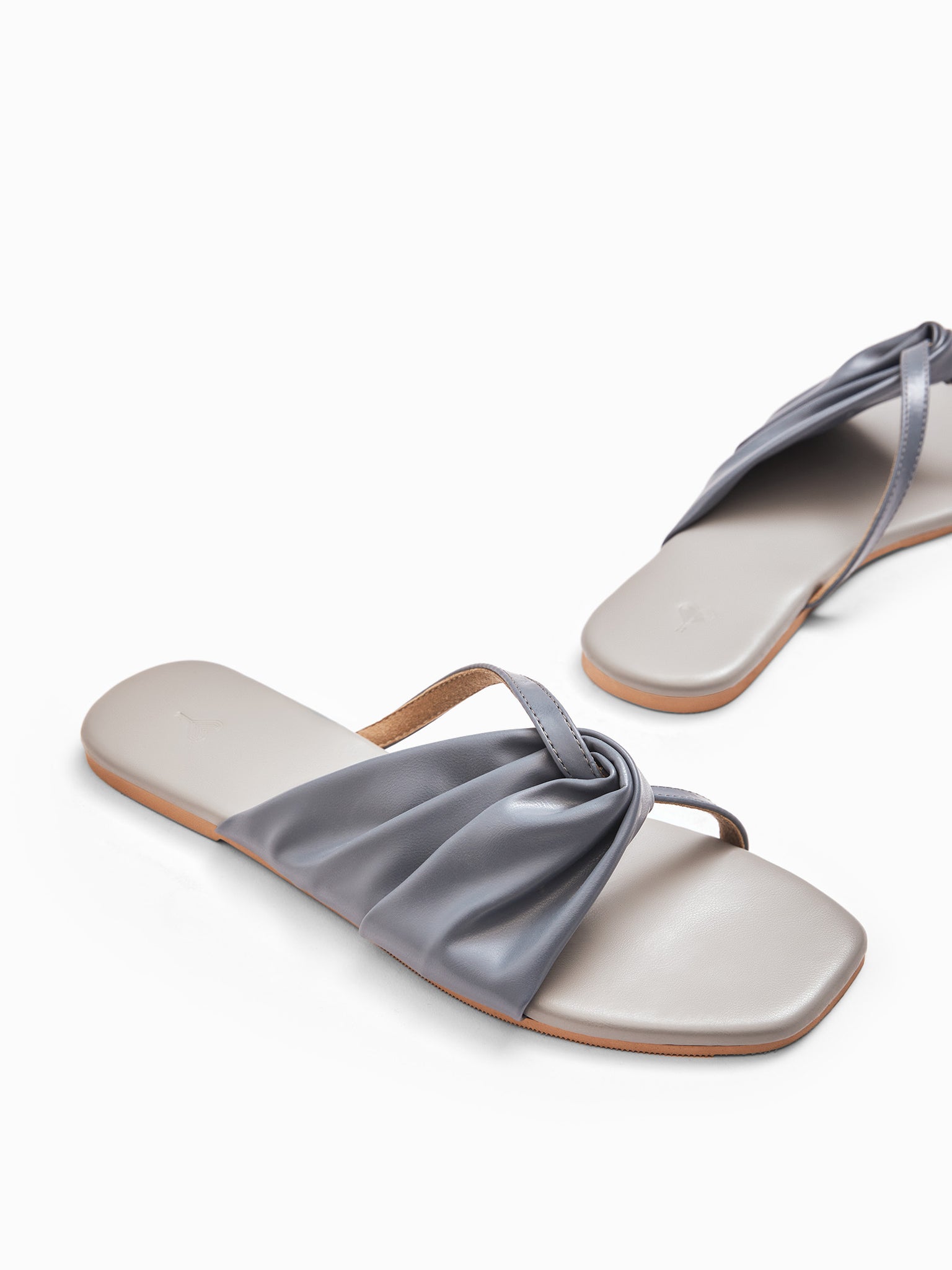 Grey & Navy Draped Strap Flats
Grey & Navy Draped Strap Flats
