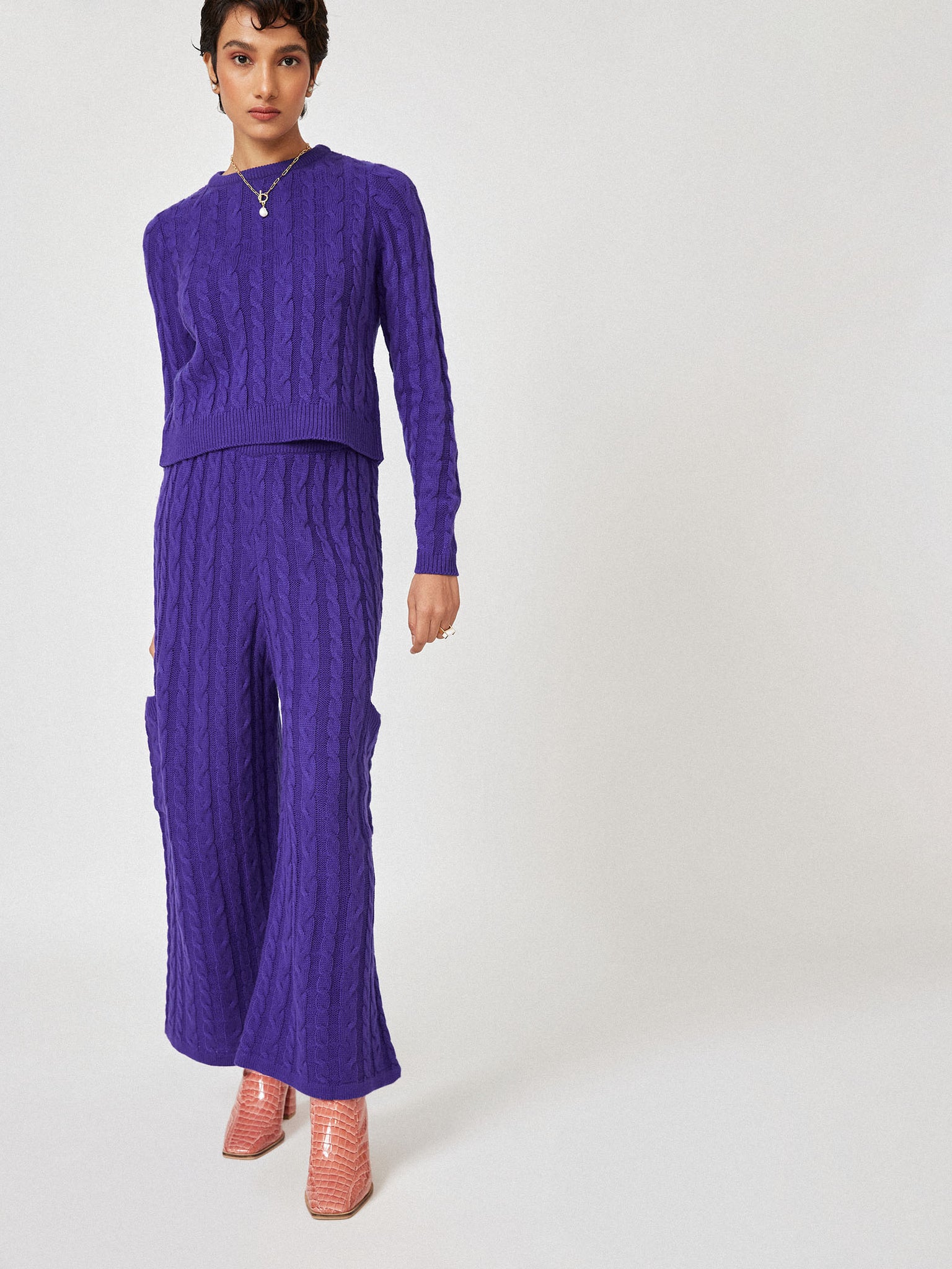 Violet Cable Knit Pants
Violet Cable Knit Pants
