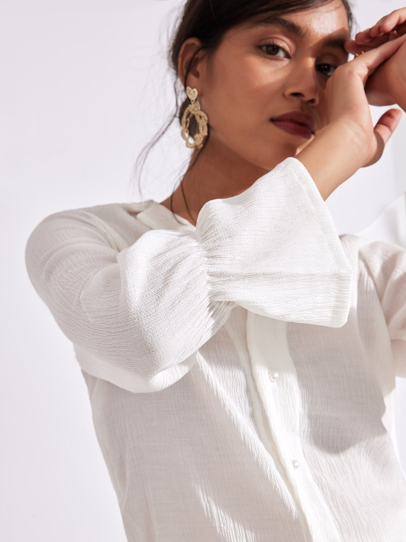 White Textured Poet Shirt
White Textured Poet Shirt