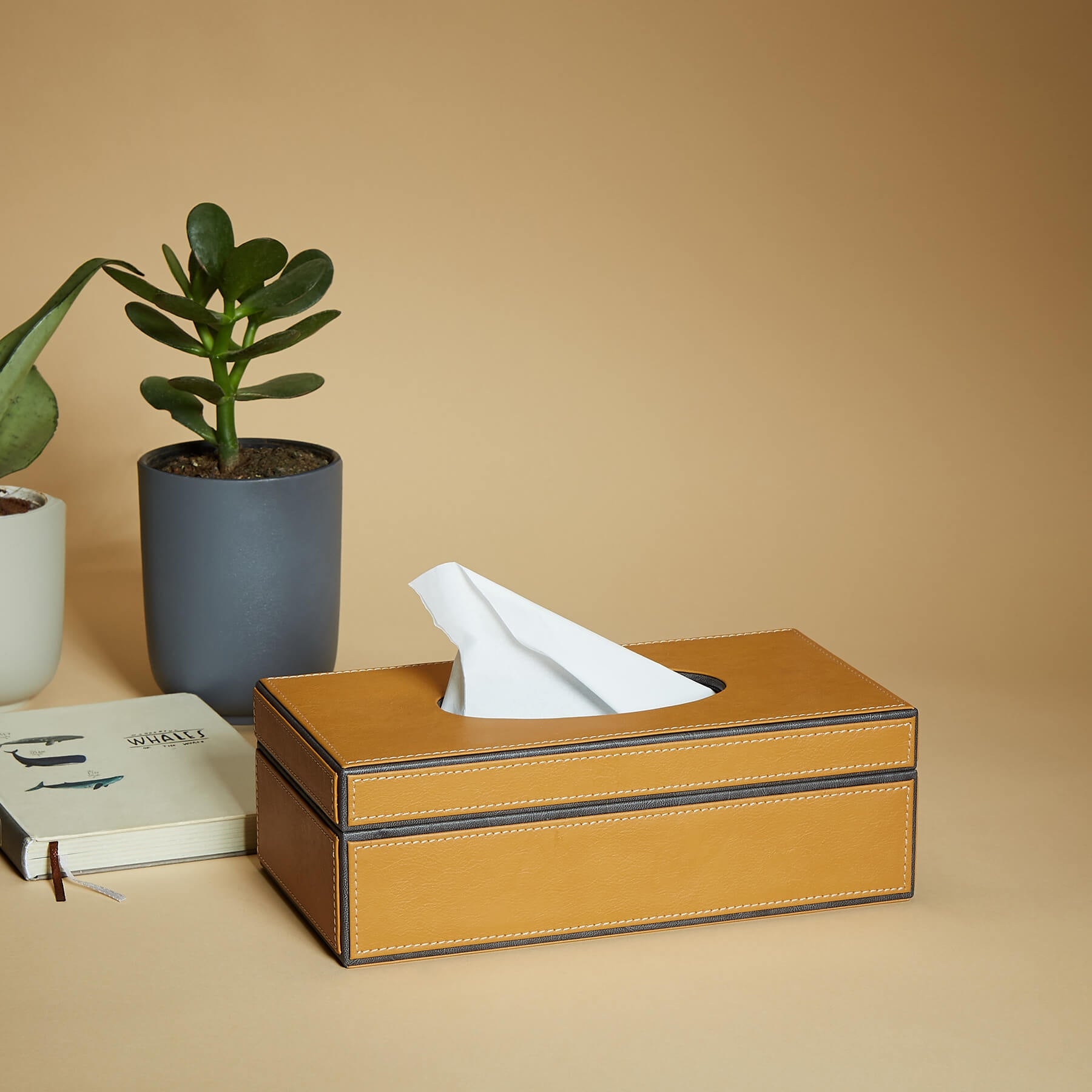 Ochre Leather Tissue Box Buy Leather Tissue Boxes Online Olive