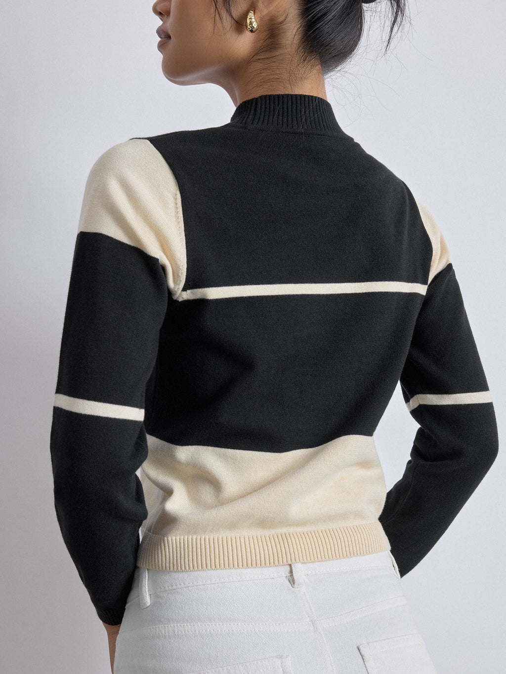 Black Colourblock Jumper