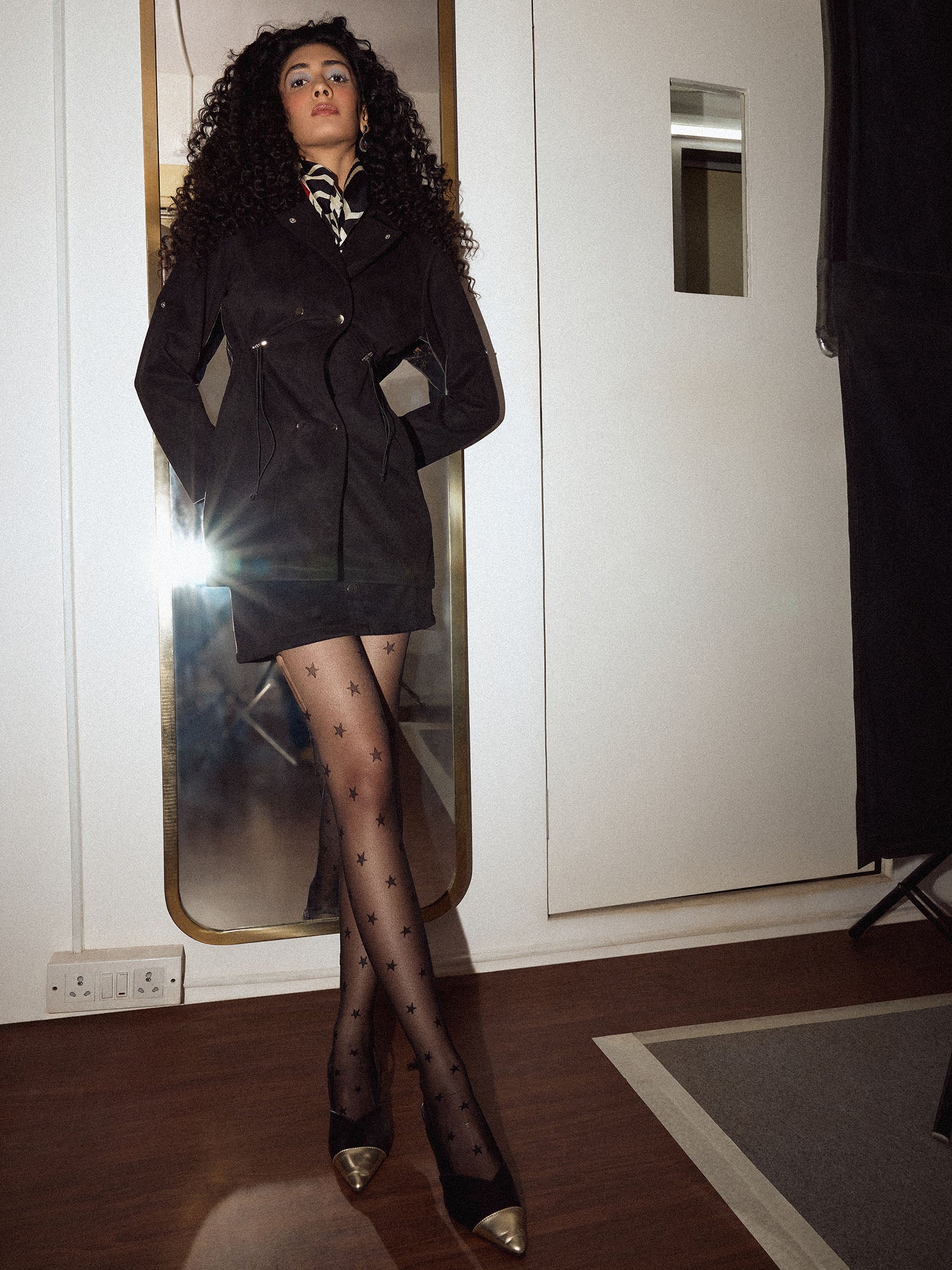 Black Suede Mini Skirt