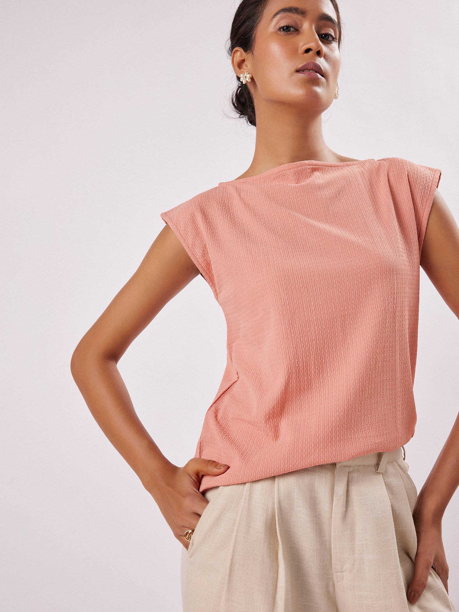 Blush Boat Neck top