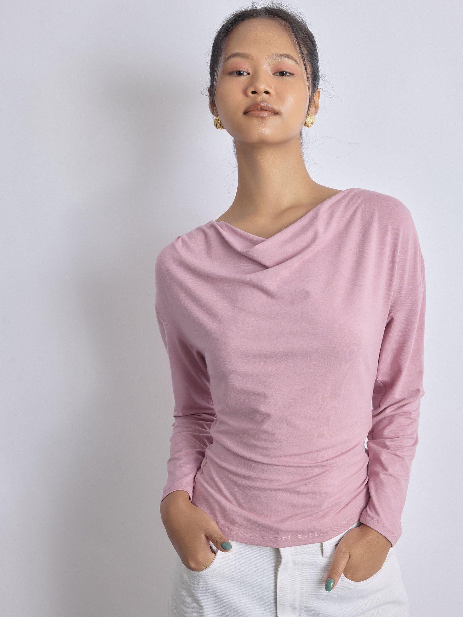 Bubblegum Knit Cowl Top