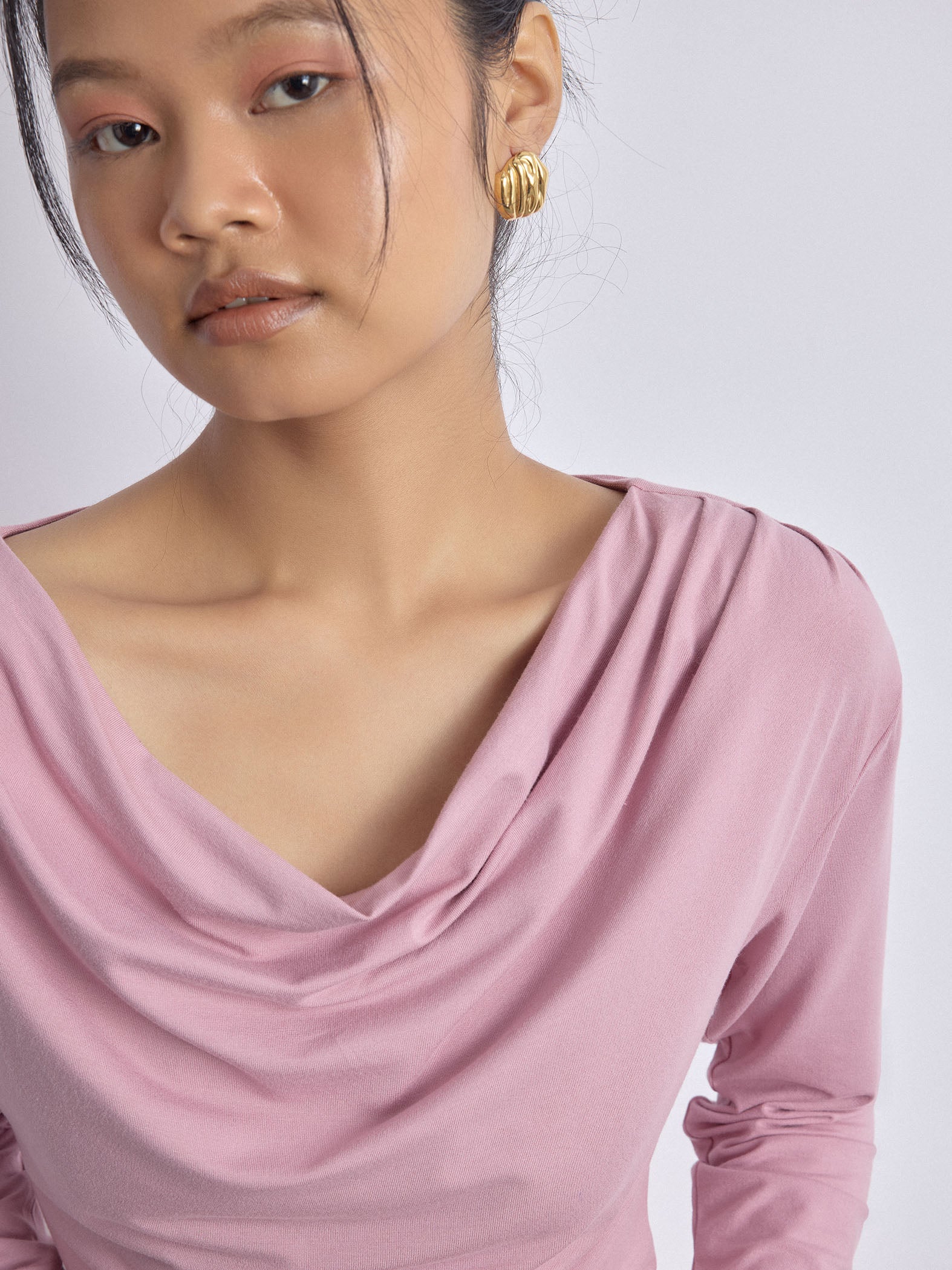 Bubblegum Knit Cowl Top