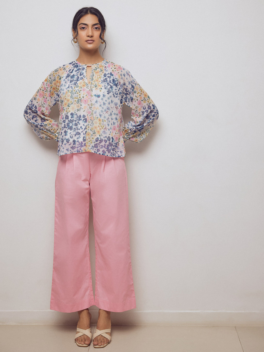 Cotton Candy Pink Pleated Pants