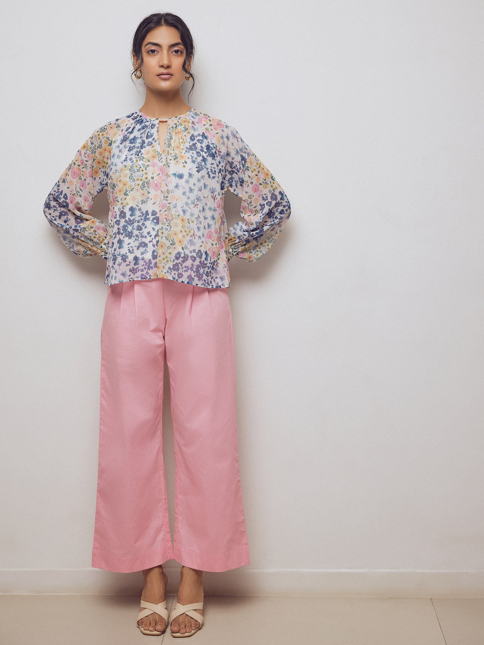 Cotton Candy Pink Pleated Pants