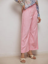 Cotton Candy Pink Pleated Pants