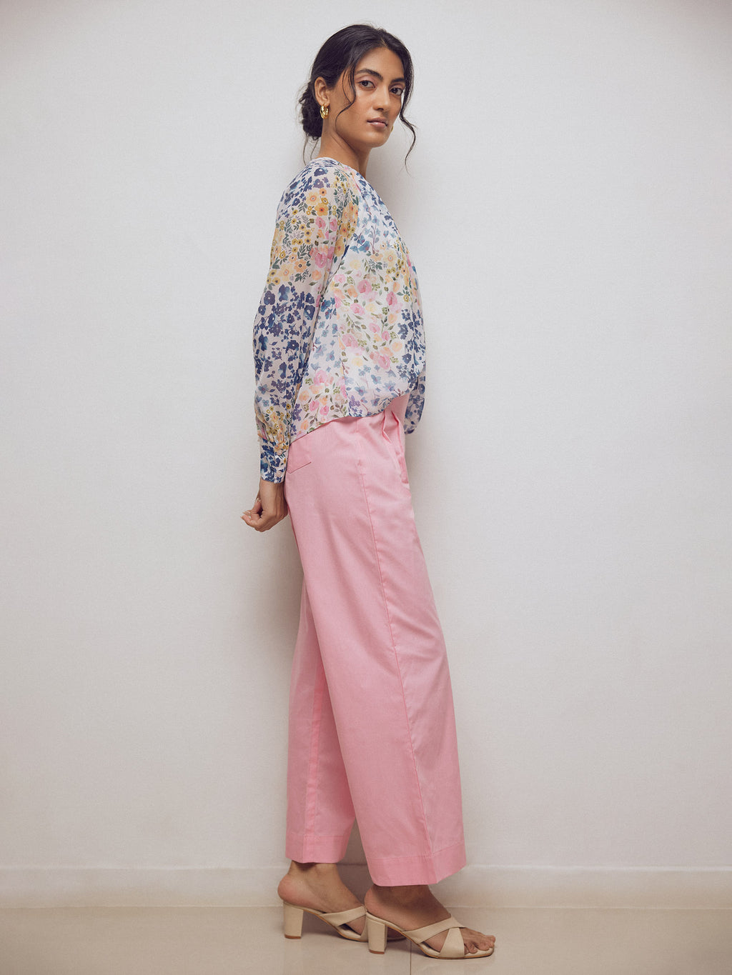 Cotton Candy Pink Pleated Pants