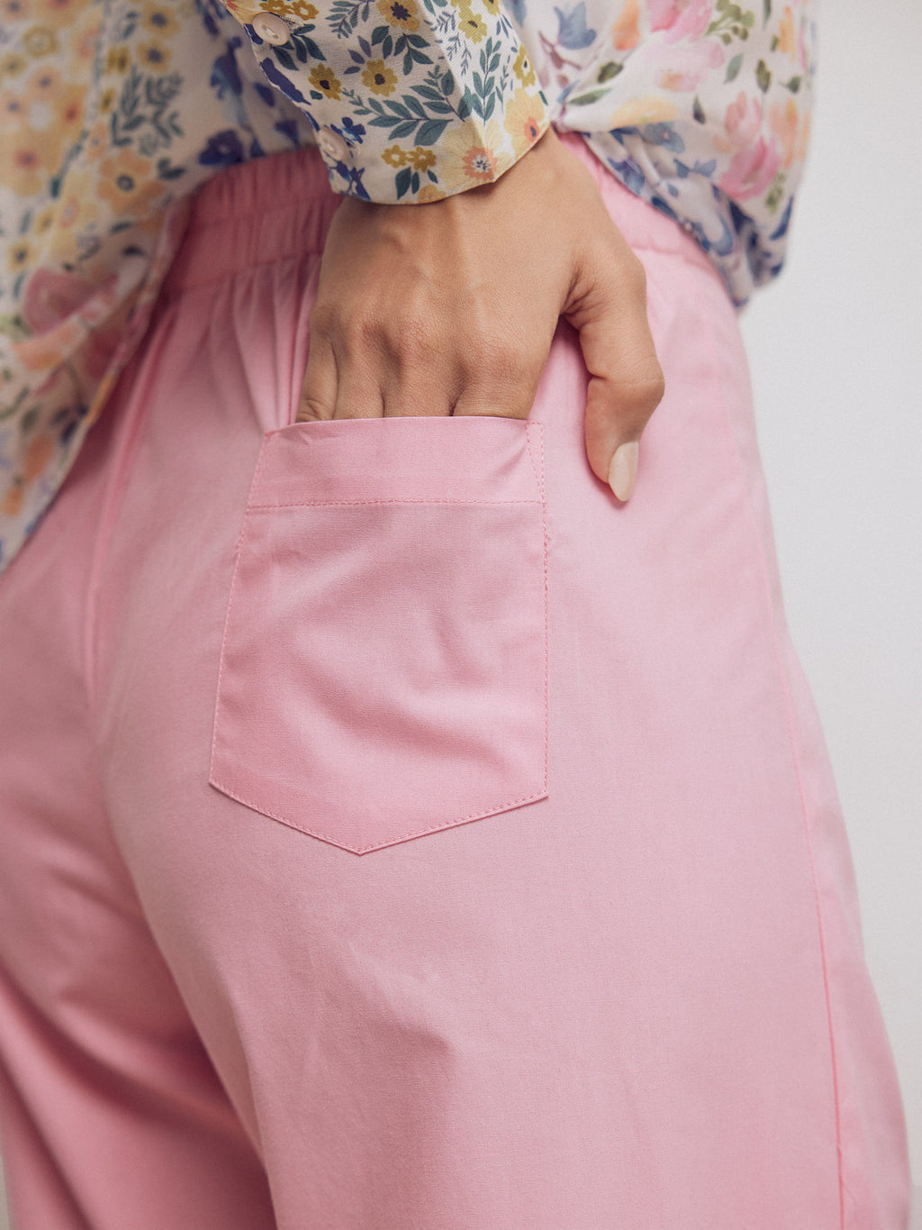 Cotton Candy Pink Pleated Pants