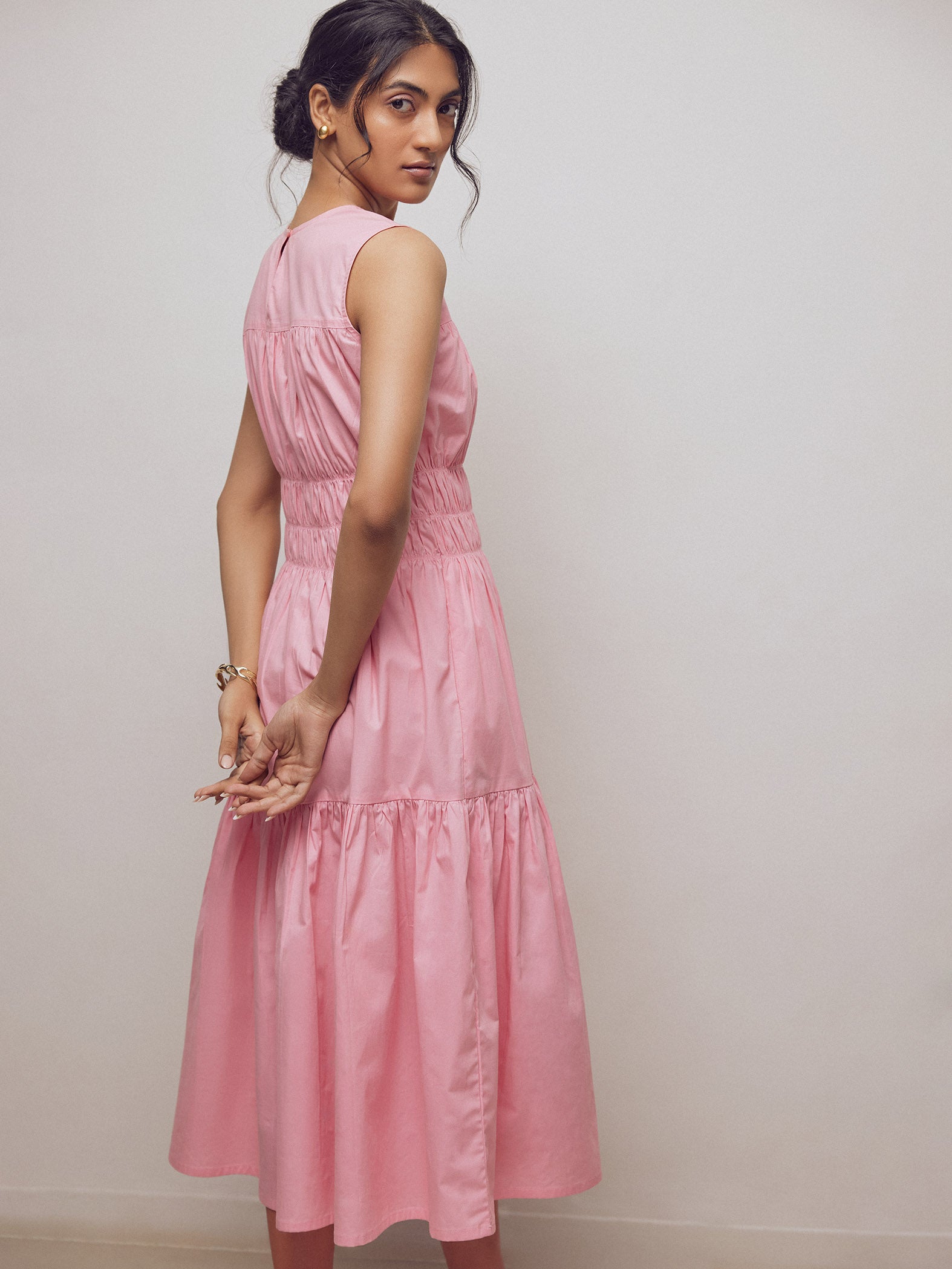 Cotton Candy Pink Tiered Dress