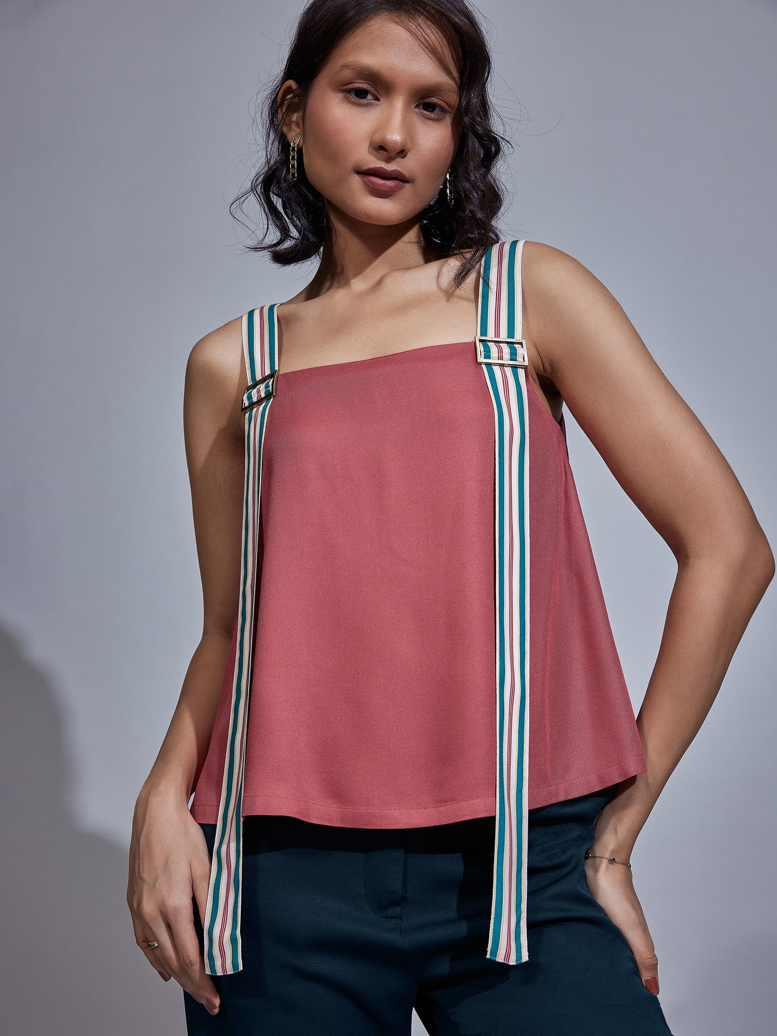 French Rose Square Neck Top