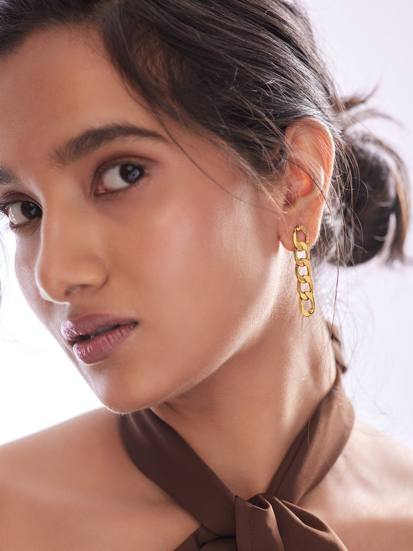 Gold Chain Detail Earrings