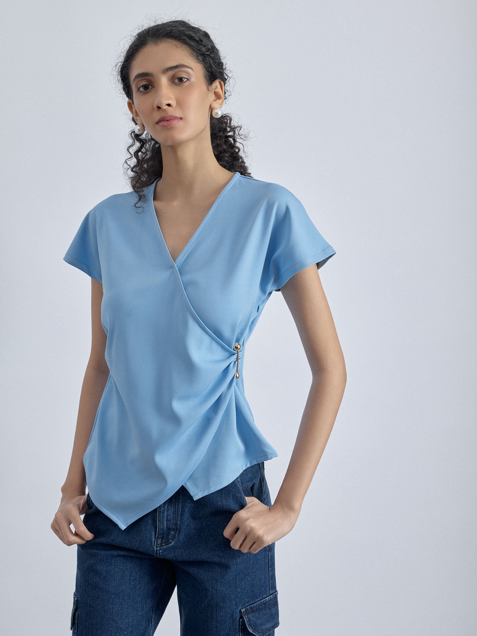 Ice Statement Buckle Wrap Top