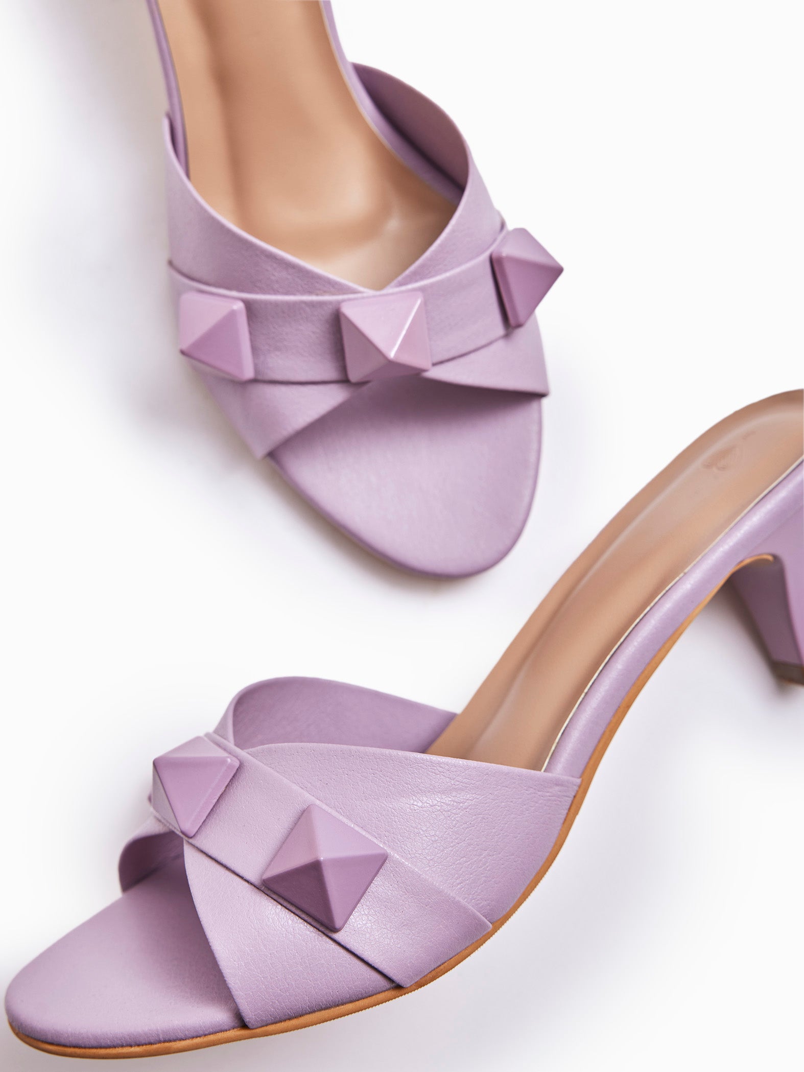 Lilac Studded Stilettos